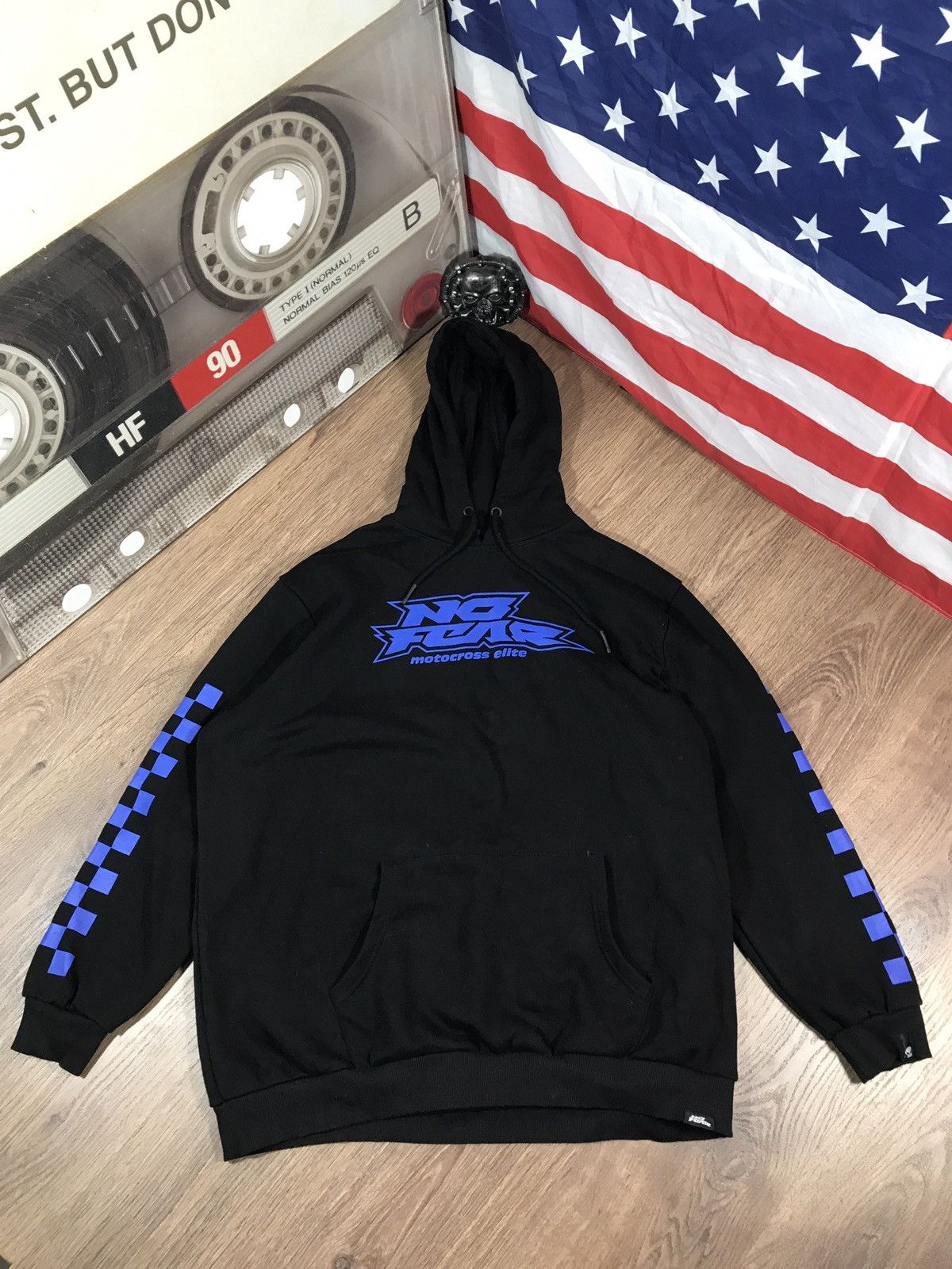 No Fear × Vintage No Fear Motor Sports Big Logo Hoodie Size US XXL / EU 58 / 5 - 2 Thumbnail