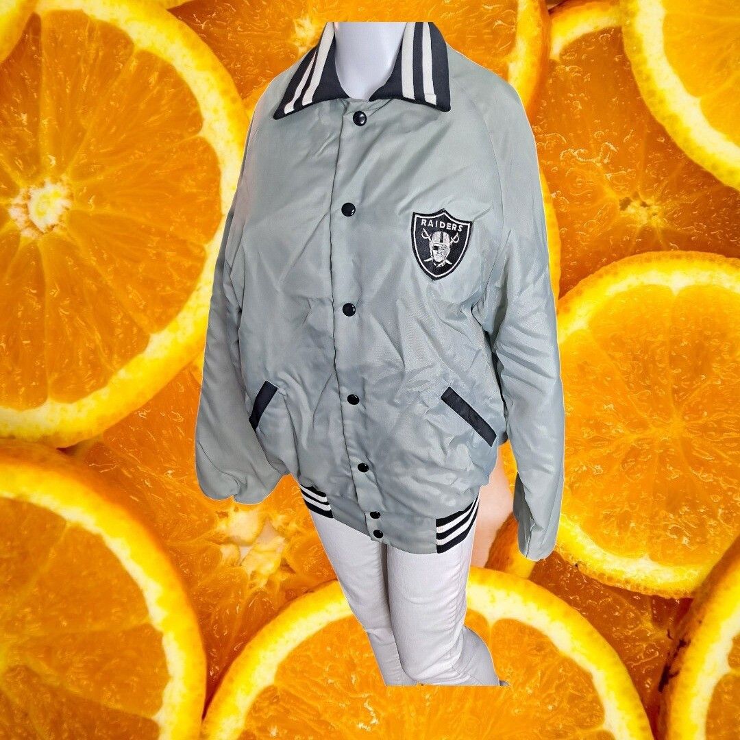 Majestic Majestic Raiders Jacket NFL Football Black White Trim Snap F Size US L / EU 52-54 / 3 - 1 Thumbnail