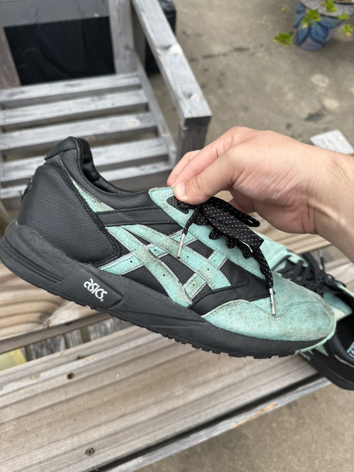 Asics × Kith ASICS Gel-Saga Diamond Supply Co Ronnie Fieg Aqua Blue Black Size US 10 / EU 43 - 10 Thumbnail