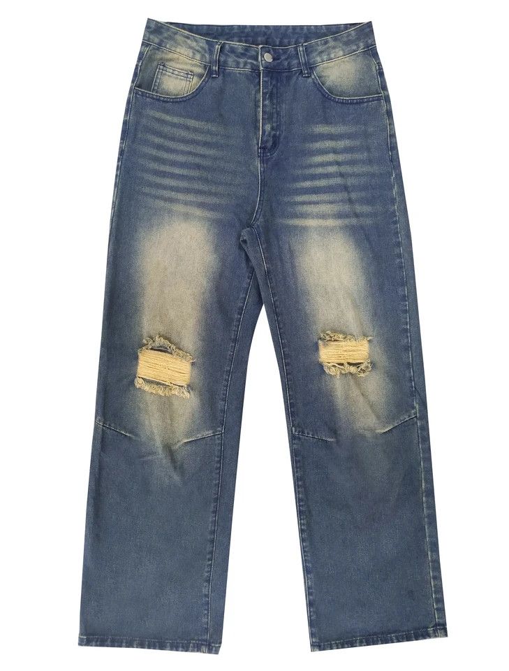 image of Jean x Vintage Blue Baggy Wide Leg, Men's (Size 31)