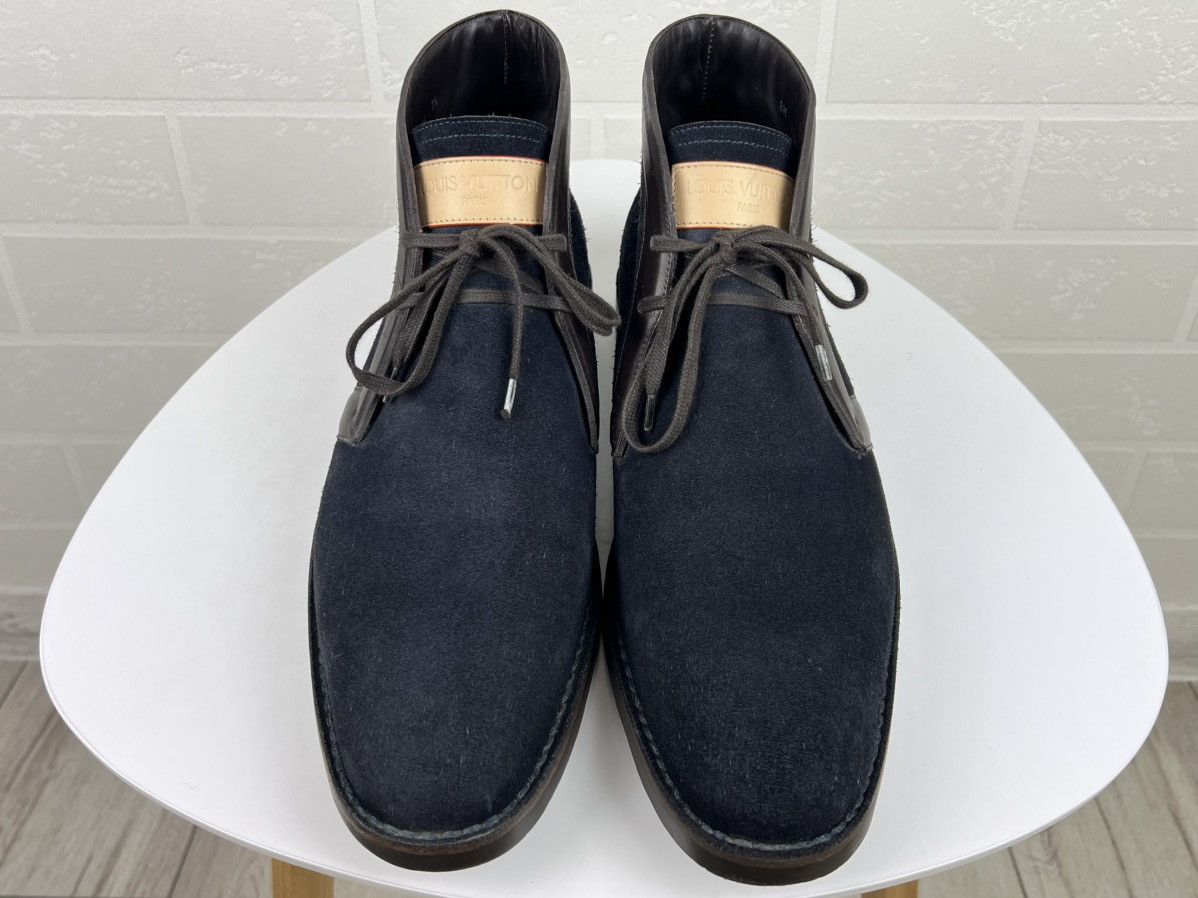 Louis Vuitton LOUIS VUITTON Boots Chukka Suede Leather Lace Up Shoes Logo Size US 8.5 / EU 41-42 - 6 Thumbnail