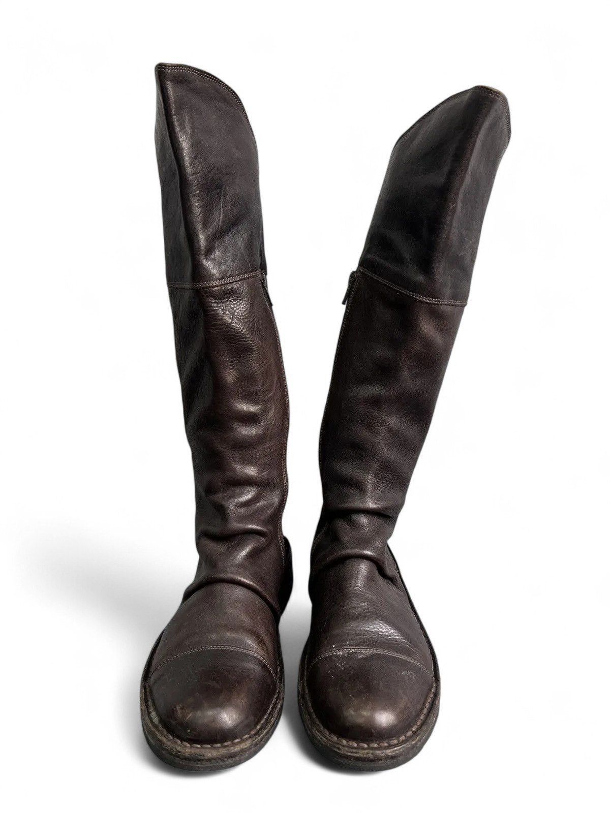 A.S.98 A.S. 98 Brown Leather Boots moto high Vintage Riding Style Size US 8 / IT 38 - 3 Thumbnail