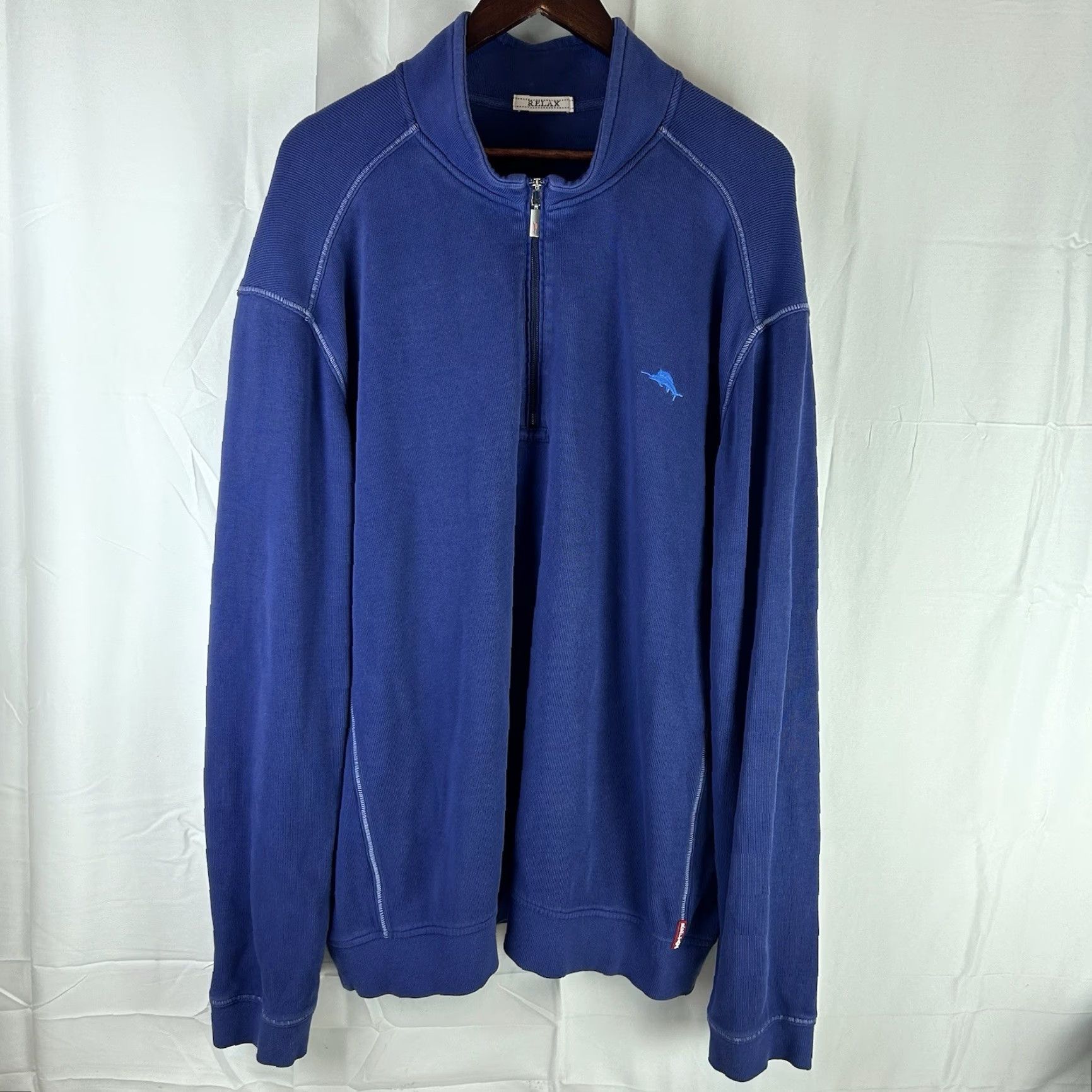 Tommy Bahama Tommy Bahama Pullover Sweatshirt 3XL Blue Men’s Knit Quarter Zip Relaxed Oceanic Vacation Nautical Beach Classic Outdoor Preppy Tropical Size US XXL / EU 58 / 5 - 3 Thumbnail