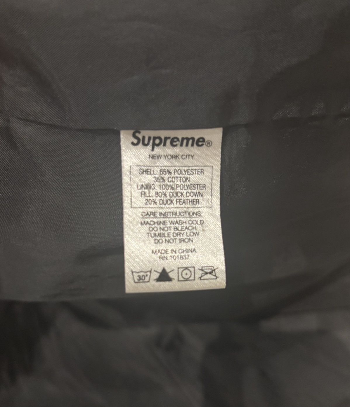 Supreme Supreme Jacquard Puffy Jacket Black F/W 2017 Collection Size US S / EU 44-46 / 1 - 4 Thumbnail