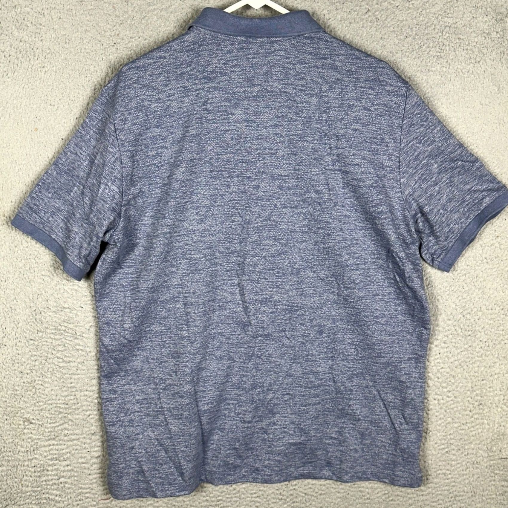 Vintage Robert Barakett Polo Shirt Mens 2XL Blue Herringbone Short Sleeve Golf Rugby Polo Shirt Mens 2XL Blue Size US XXL / EU 58 / 5 - 2 Thumbnail
