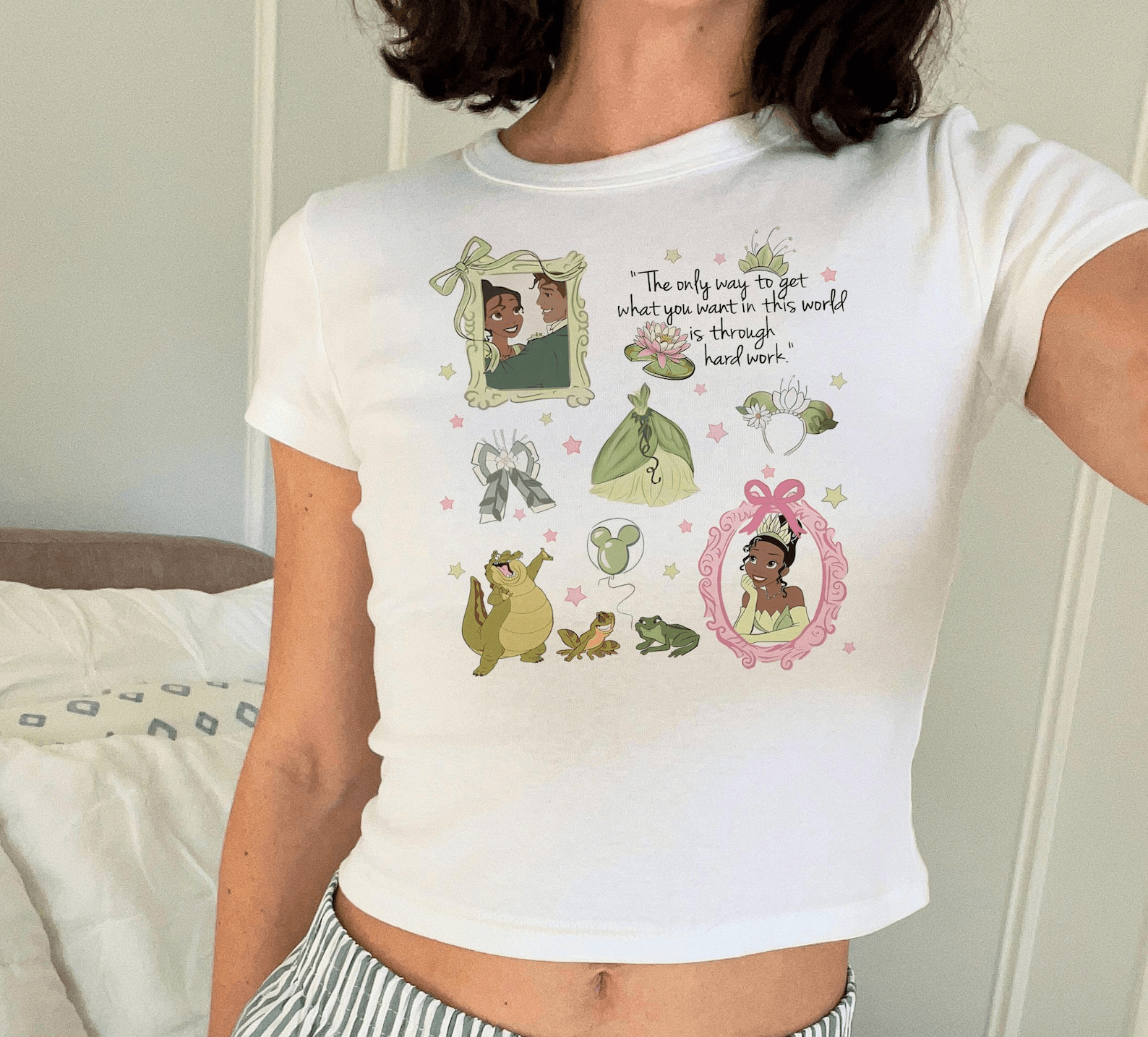 Other Tiana Baby Tee – Princess and the Frog Crop Shirt Size M / US 6-8 / IT 42-44 - 2 Thumbnail