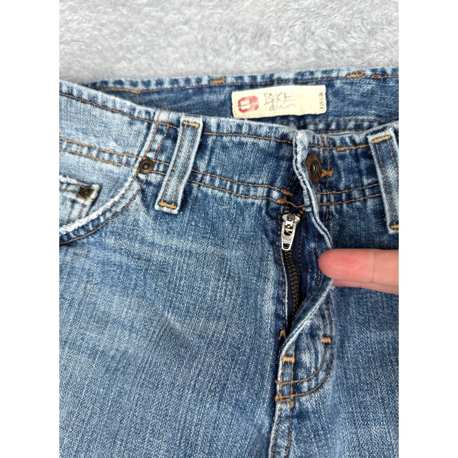 Vintage BKE Jeans Women Capri 27x22 Blue Denim Distressed Low Rise Buckle Model Lucky Brand Womens Jeans 27 Size 27" / US 4 / IT 40 - 6 Thumbnail