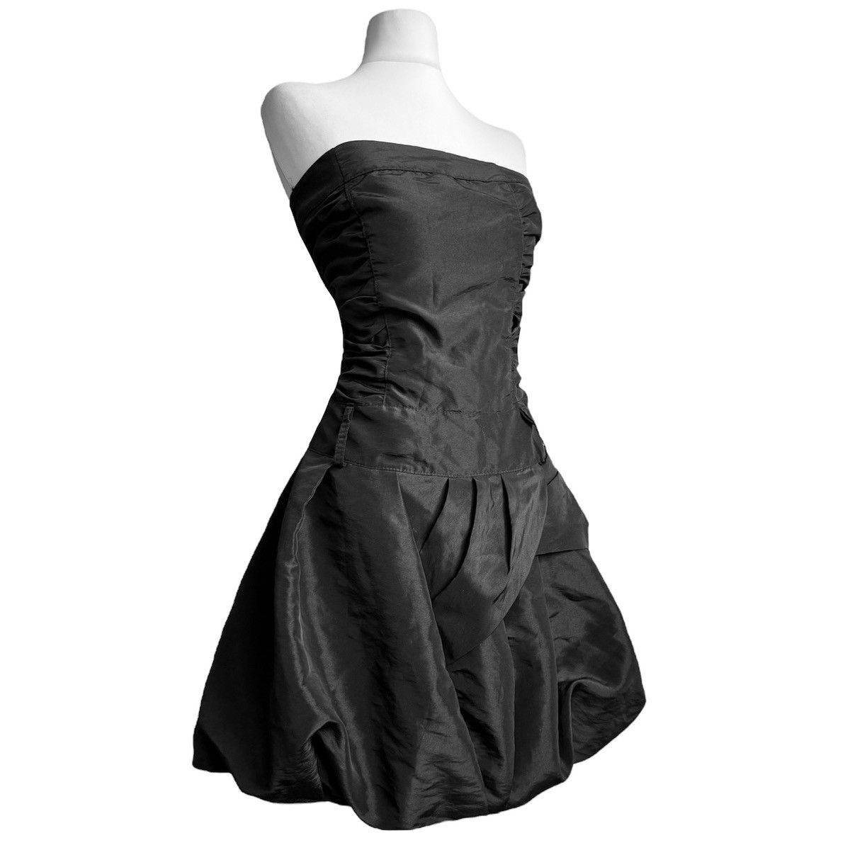 image of Vintage Stunning Avant-Garde Ruffled Dress in Black, Women's (Size Small)