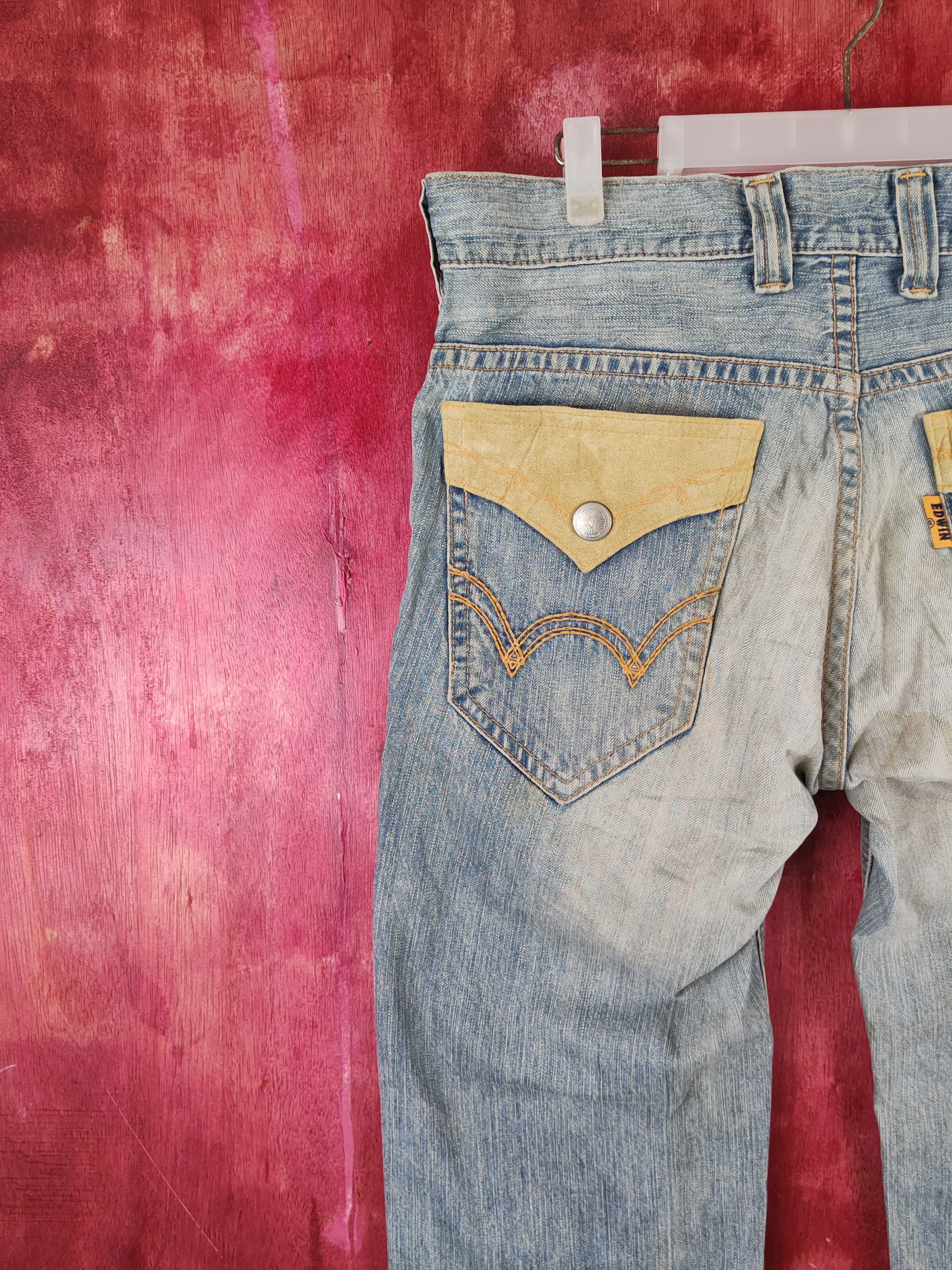 Edwin Edwin Blue Faded Distressed Ripped Jeans #S1768 Size US 32 / EU 48 - 9 Thumbnail