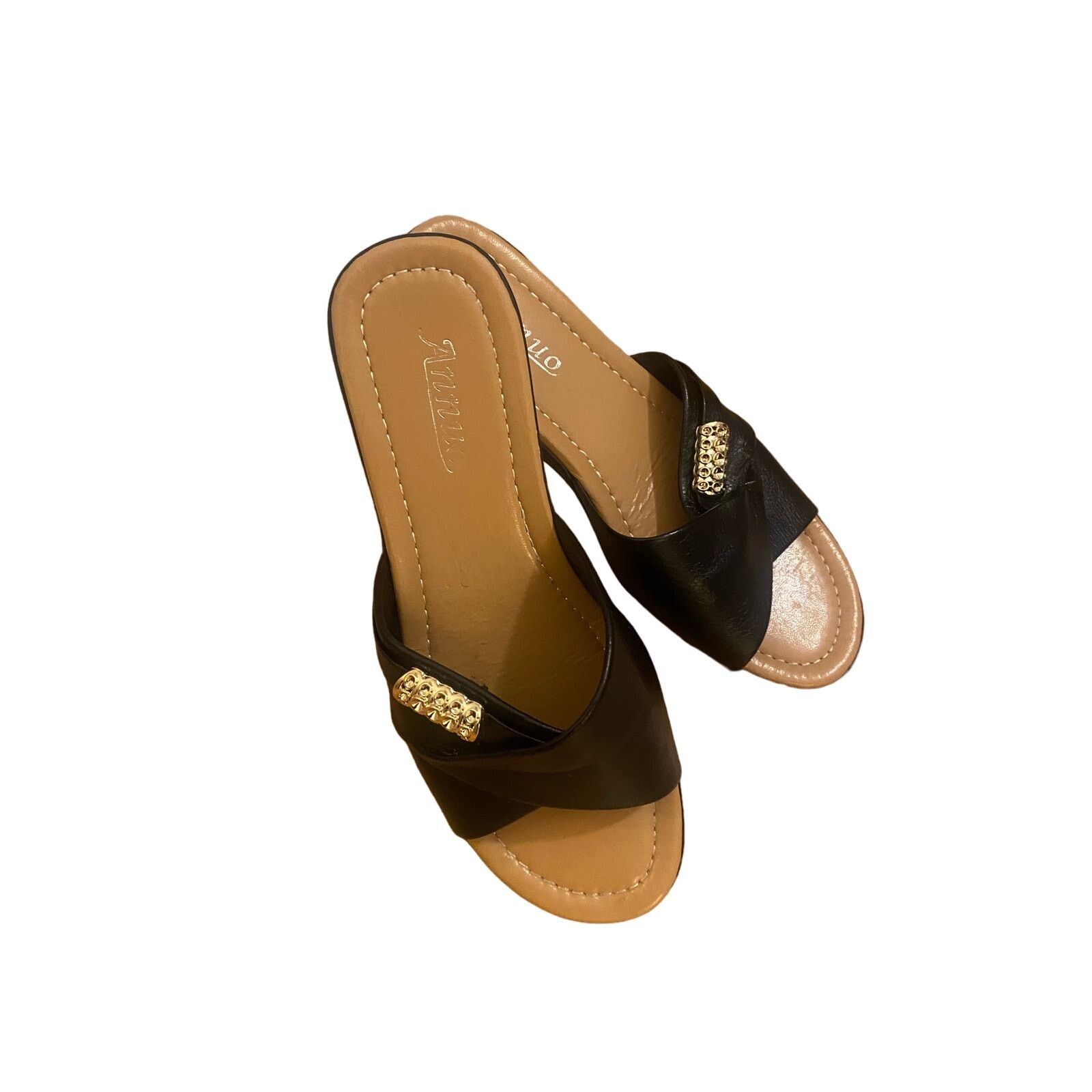 & Other Stories Black color Slippers , Stylish Cross Band Design, Size 9 1/2 Size US 9.5 / IT 39.5 - 2 Thumbnail