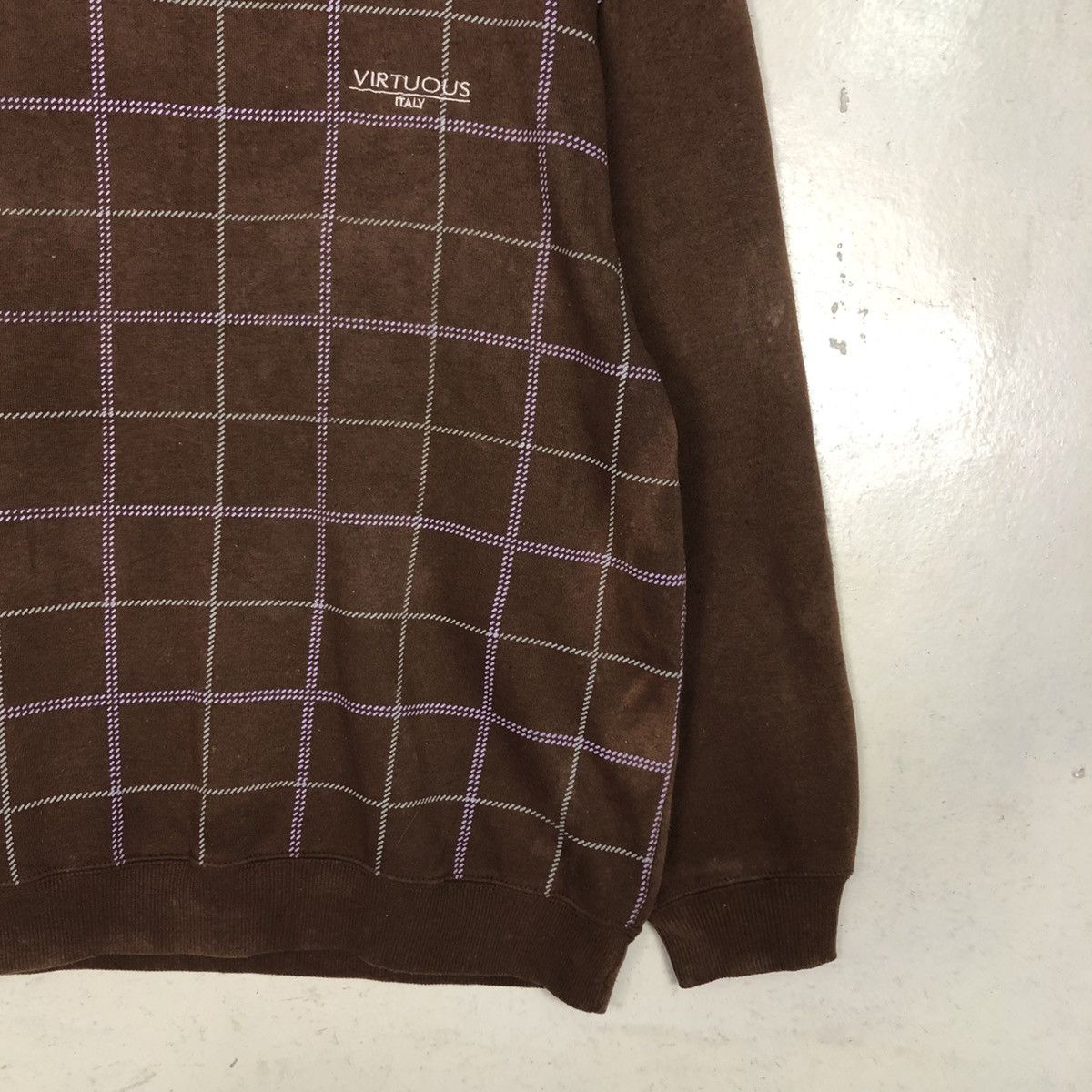 Japanese Brand 📌Vintage Sweatshirt Virtuous Tartan Design Issey Miyake Size US L / EU 52-54 / 3 - 7 Thumbnail