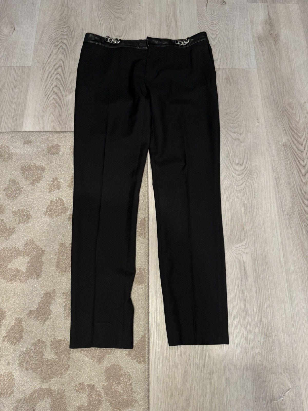 Saint Laurent Paris f/w 2015 leather waist chain wool dress pants!! Size US 30 / EU 46 - 1 Thumbnail