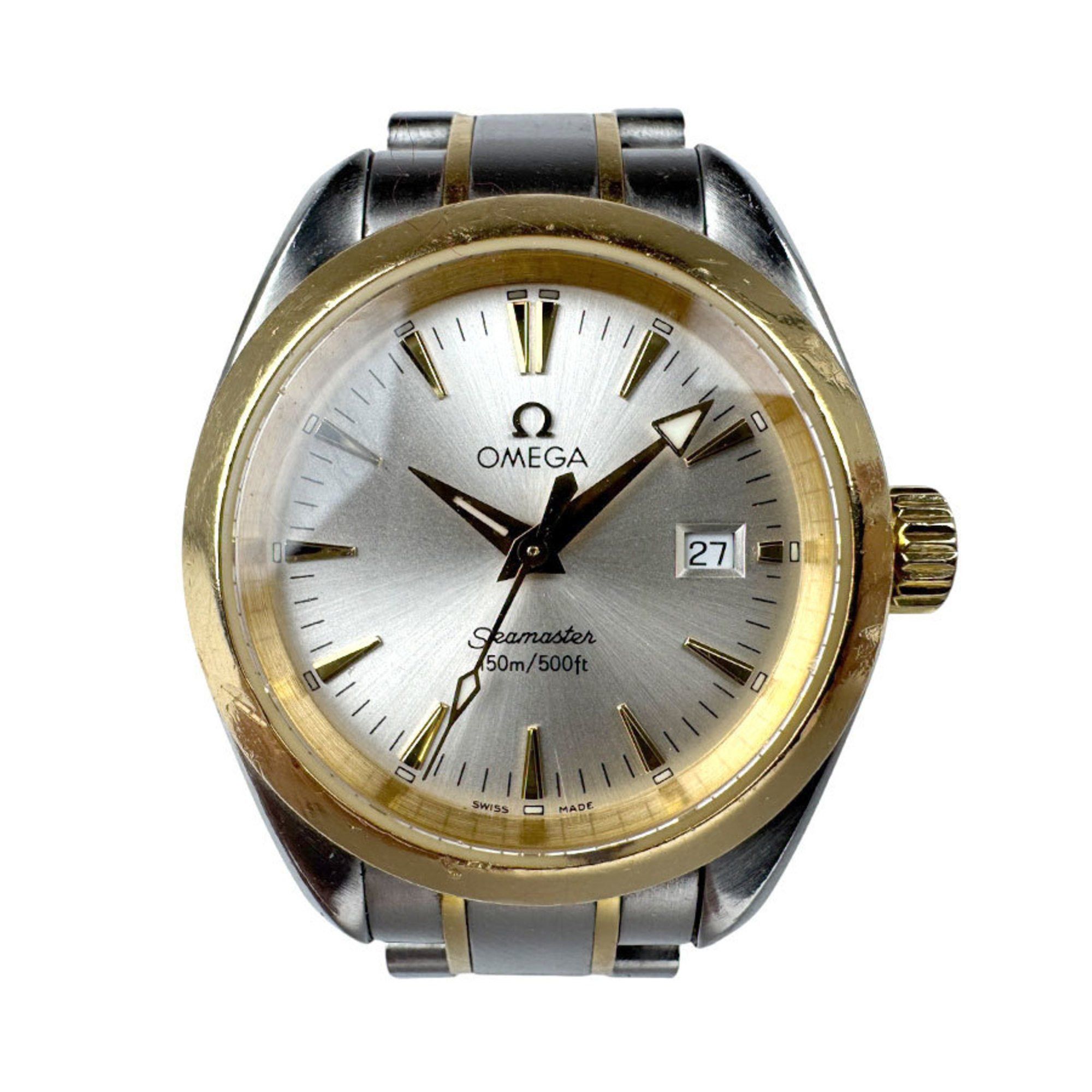 Omega Watch Seamaster Aqua Terra Stainless Steel Yg Silver Gold Ladies Quartz U0015, Women's