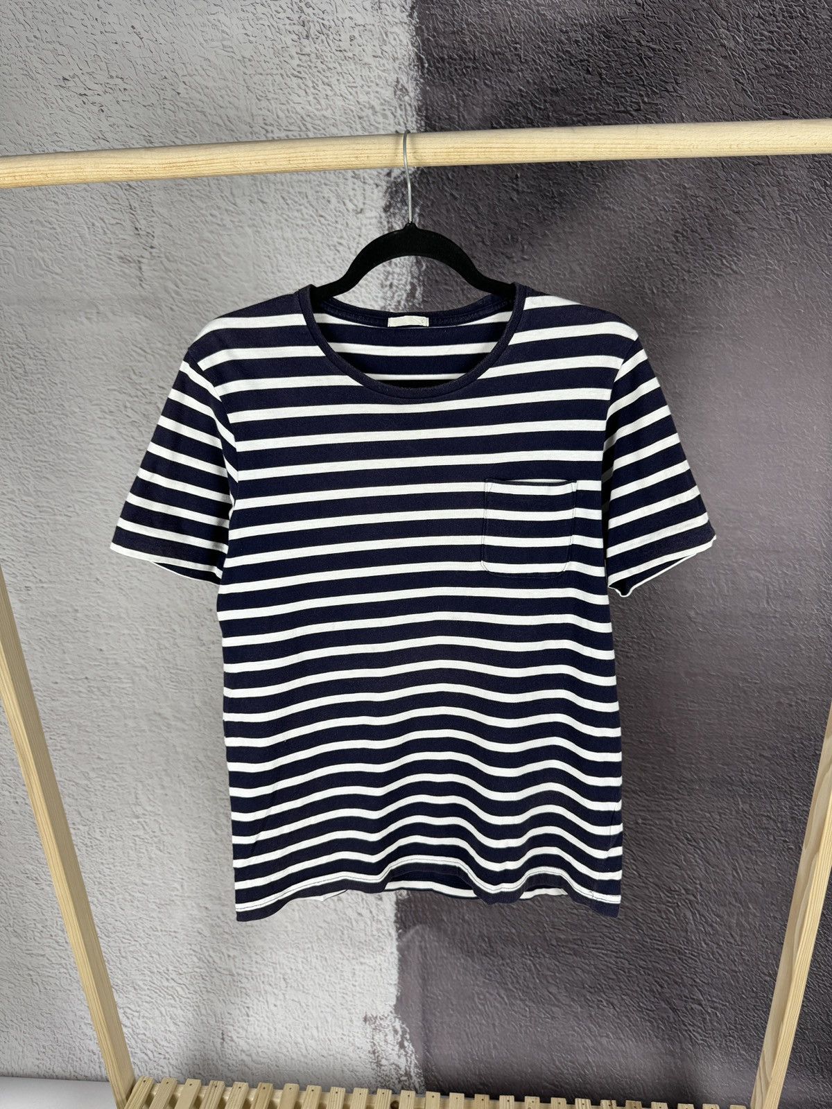 GU × Japanese Brand GU Japan striped basic pocket tee shirt Size US L / EU 52-54 / 3 - 1 Thumbnail