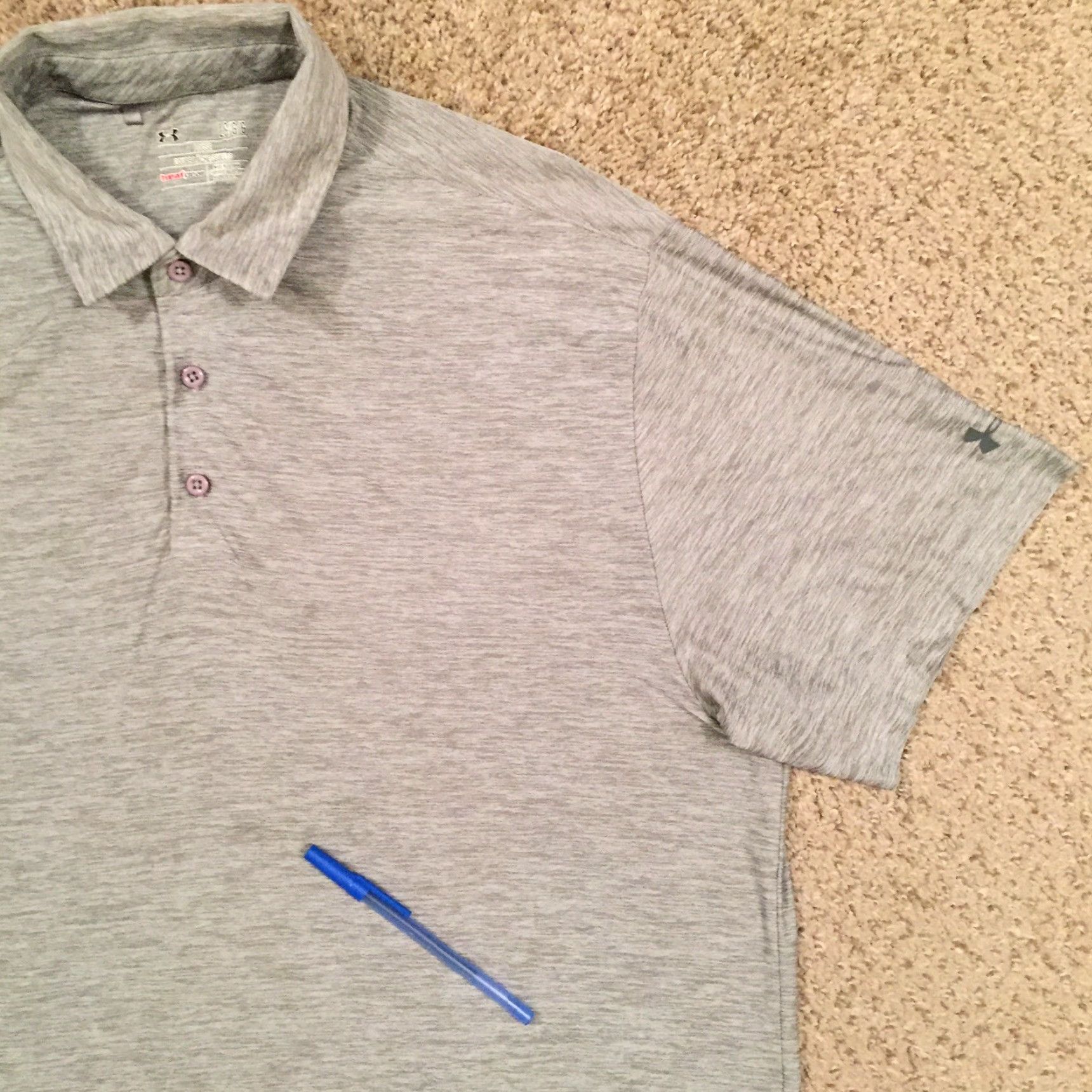 Under Armour Under Armour Polo Shirt Mens L Gray Short Sleeve Size US L / EU 52-54 / 3 - 4 Thumbnail
