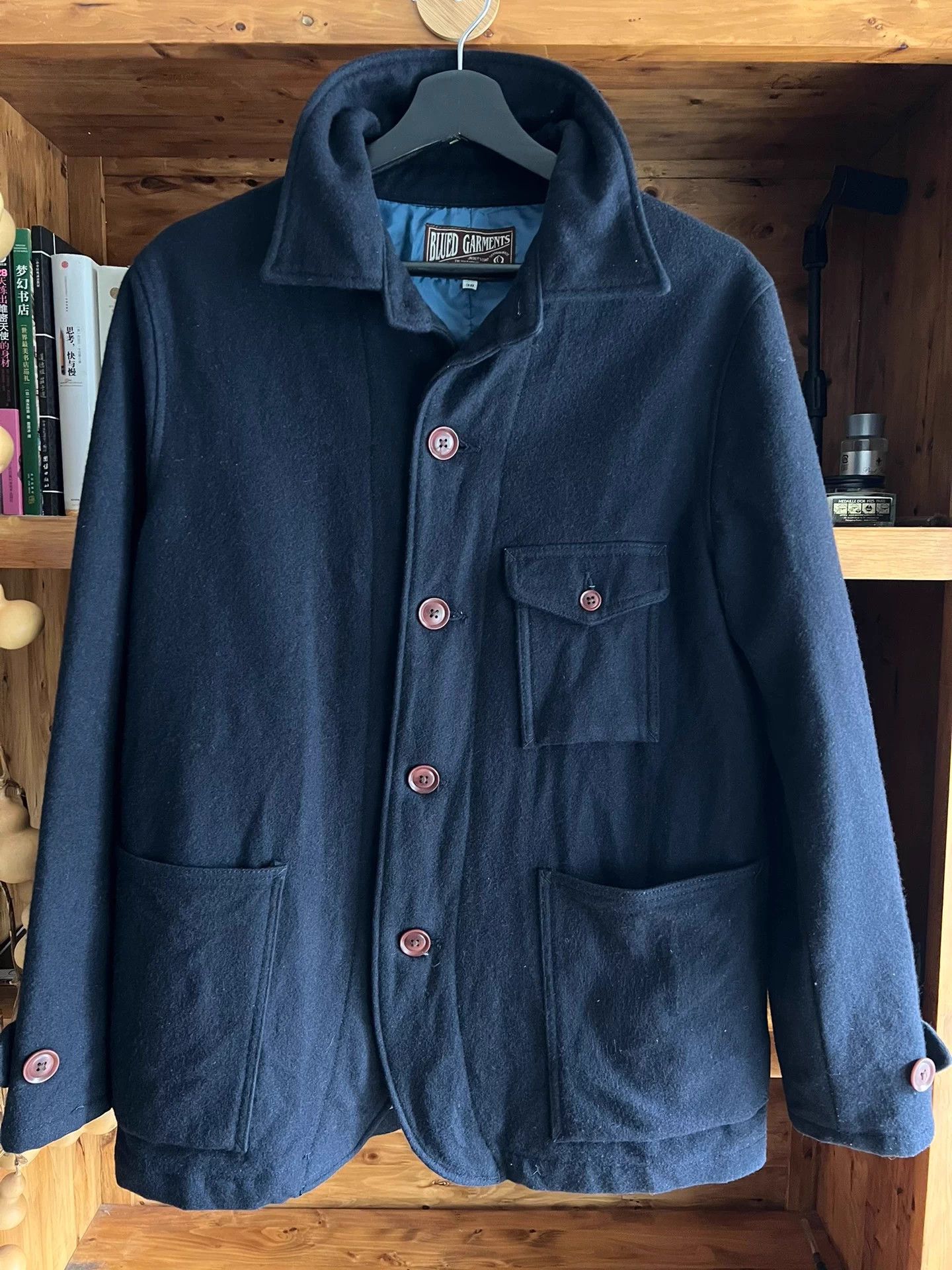 Momotaro Jeans MOMOTARO Wool Jacket Deep Indigo 38 (Worn Twice) Size US S / EU 44-46 / 1 - 1 Thumbnail
