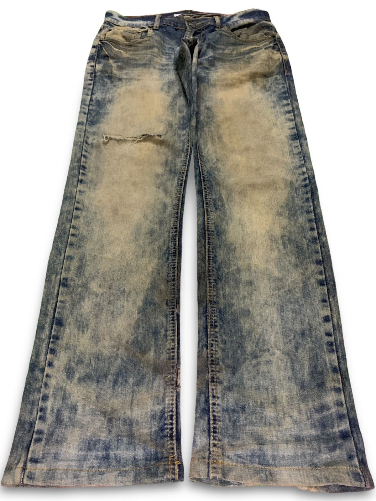 Japanese Brand Vintage Japanese Brand Rusty Wash Distressed Bleach Jeans Size US 32 / EU 48 - 1 Thumbnail