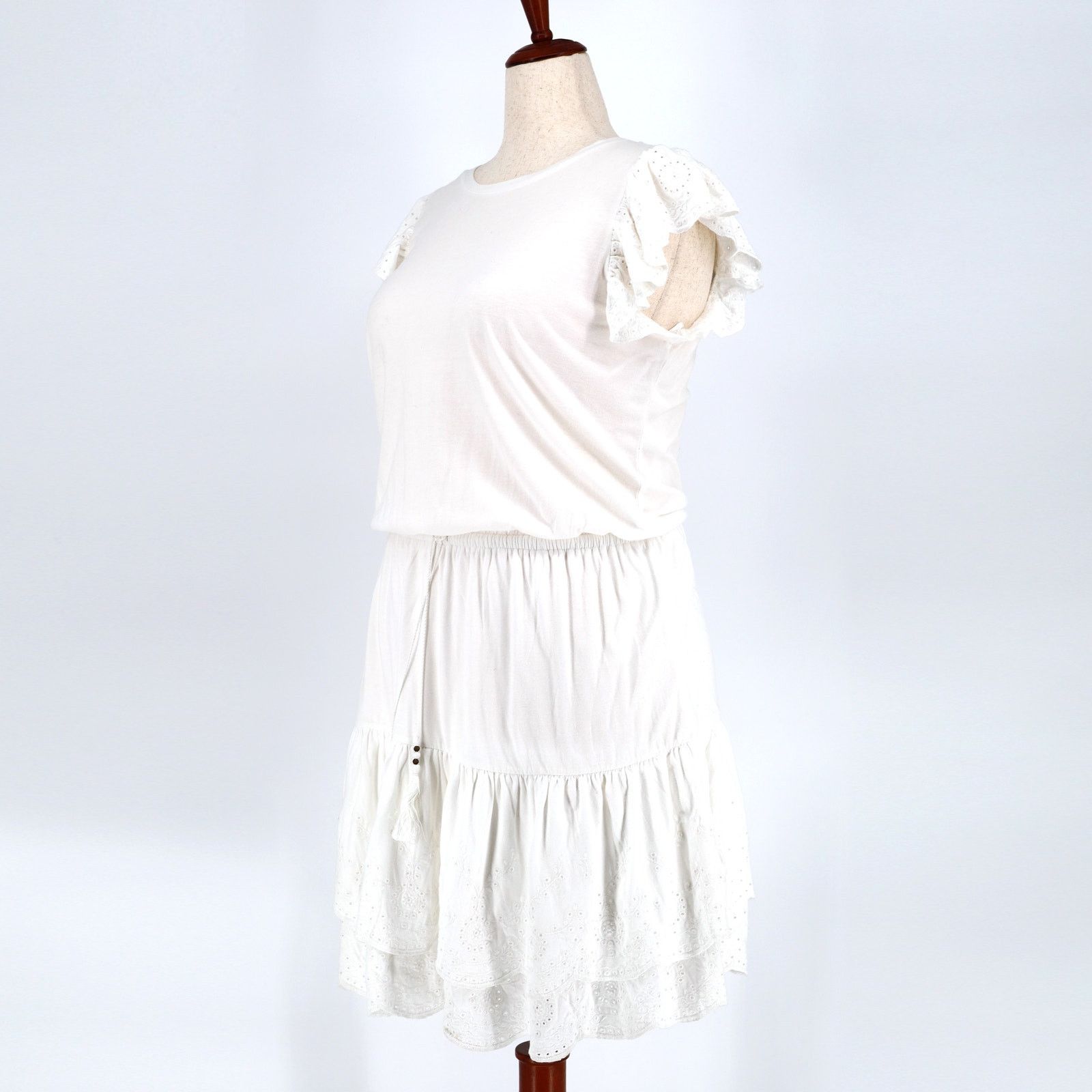 Lauren Ralph Lauren Ralph Lauren Women White Jersey Summer Mini Dress Size 12 Size XL / US 12-14 / IT 48-50 - 4 Thumbnail