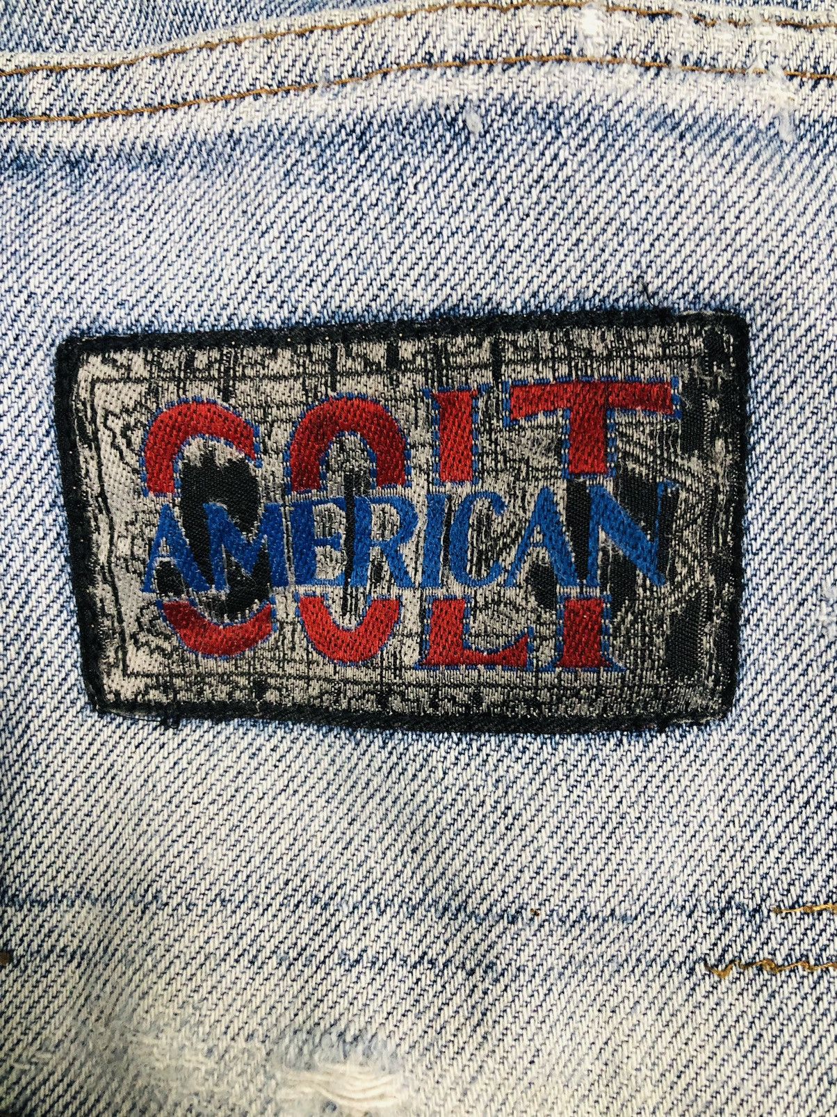 Beauty Beast Vintage AMERICAN COLT Jeans 90s - Suede Trim USA (40) Size US 30 / EU 46 - 17 Thumbnail