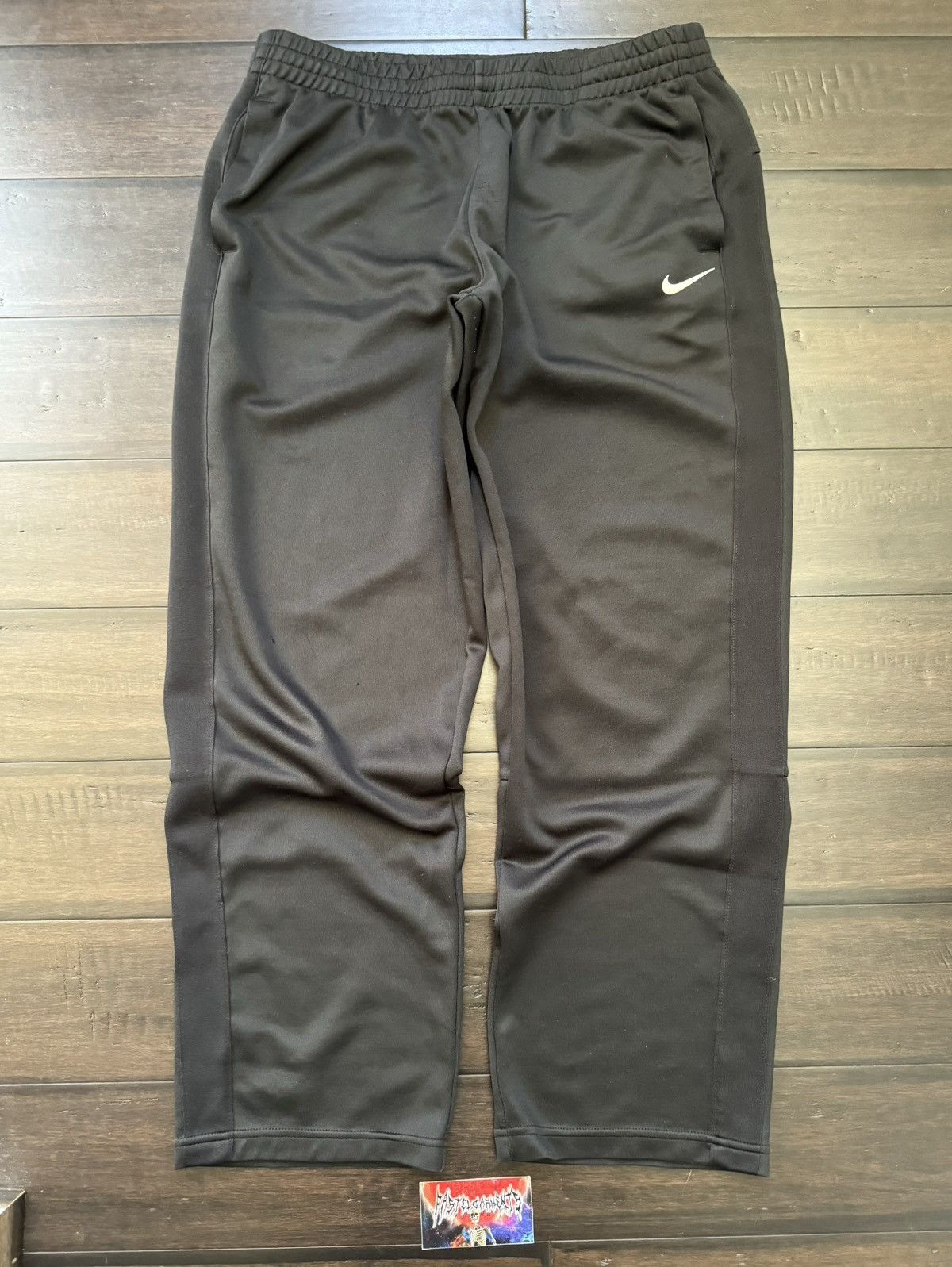 Nike × Vintage Vintage Y2K Nike Logo Track Pants Joggers Black Size US 34 / EU 50 - 1 Thumbnail