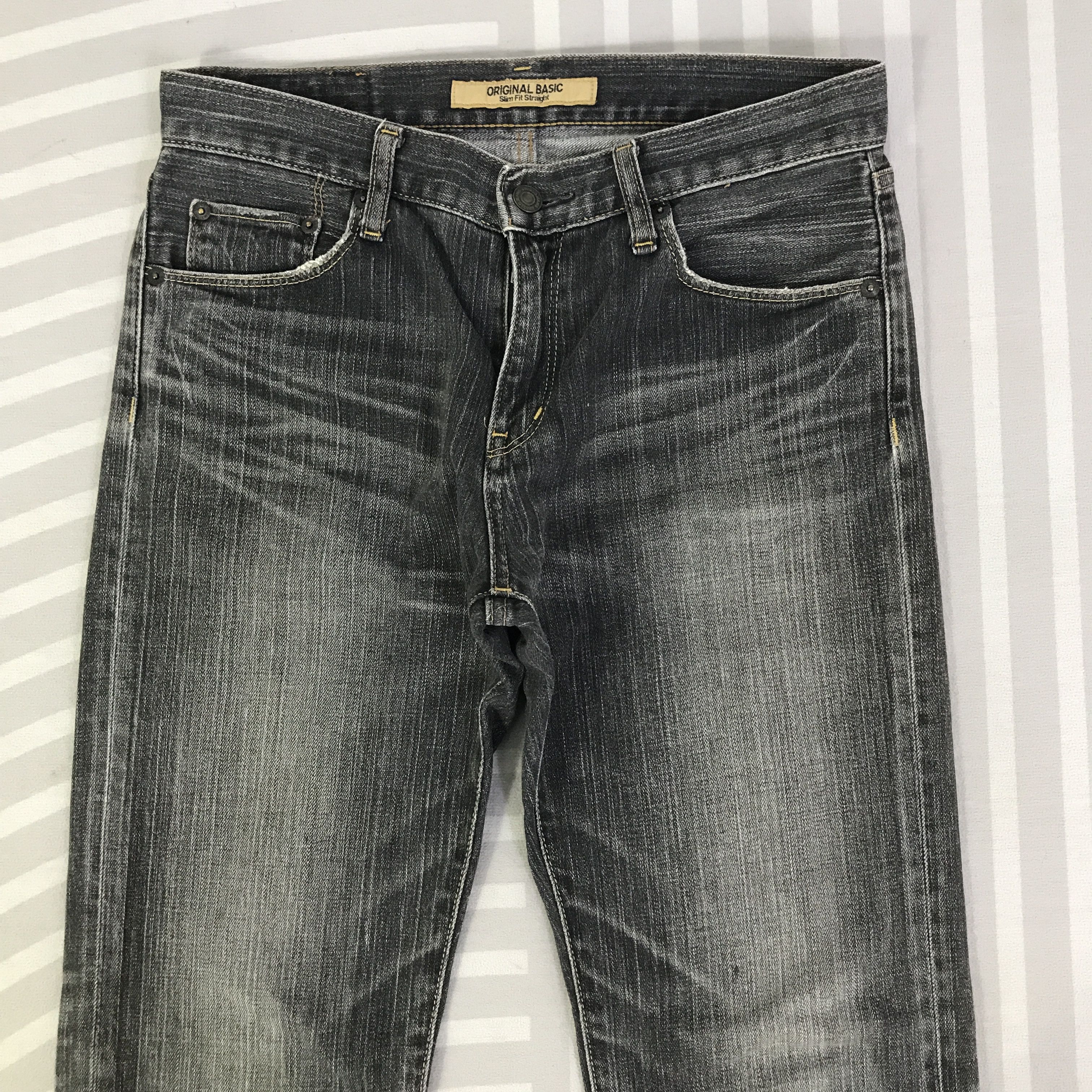 Japanese Brand Vintage Japan denim Original Basic Slim Fit Jeans K74B13 Size US 30 / EU 46 - 2 Thumbnail