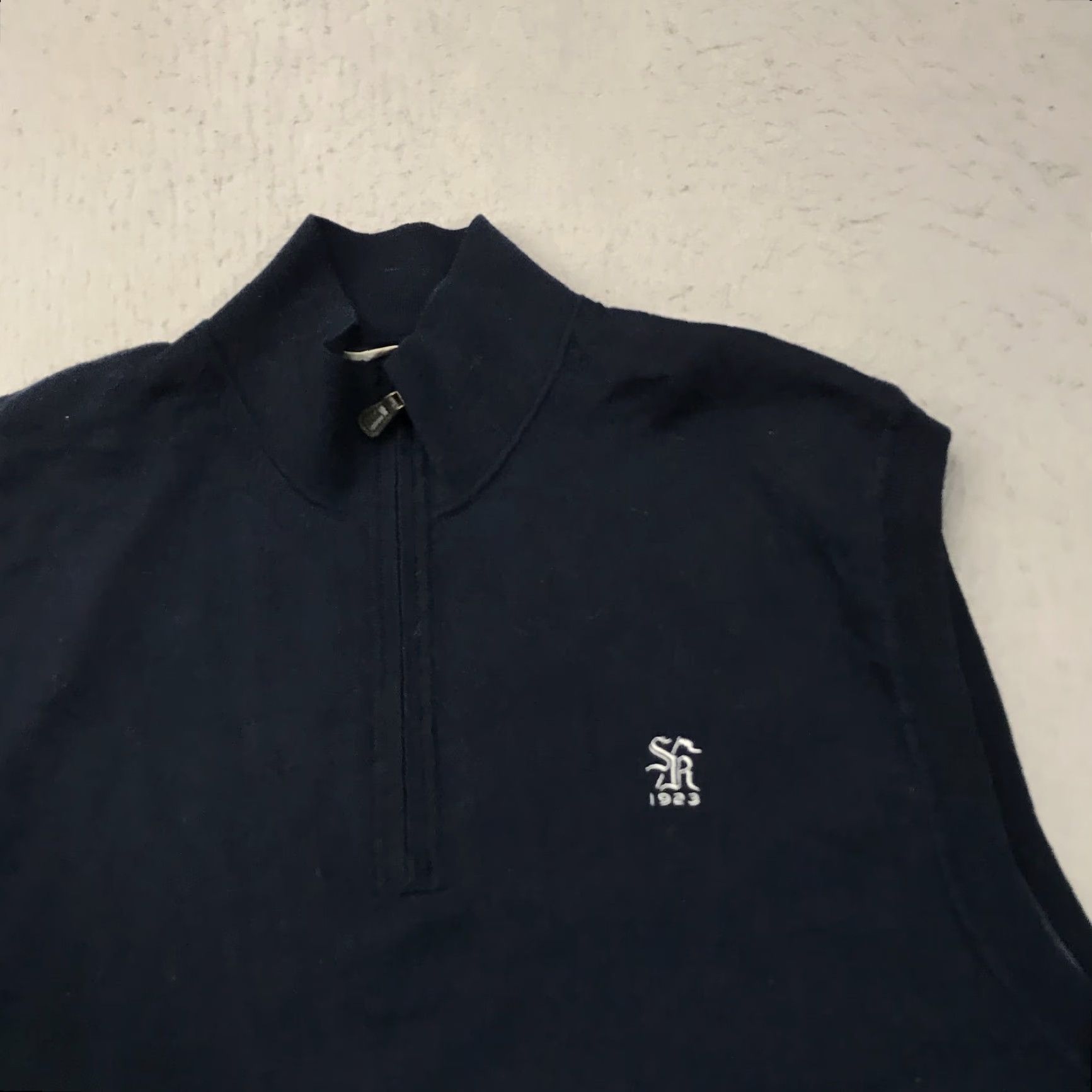 Vintage Fairway & Greene Golf Vest Shirt Mens XL Blue Wool 1/4 Zip Sunset Ridge Size US XL / EU 56 / 4 - 2 Thumbnail