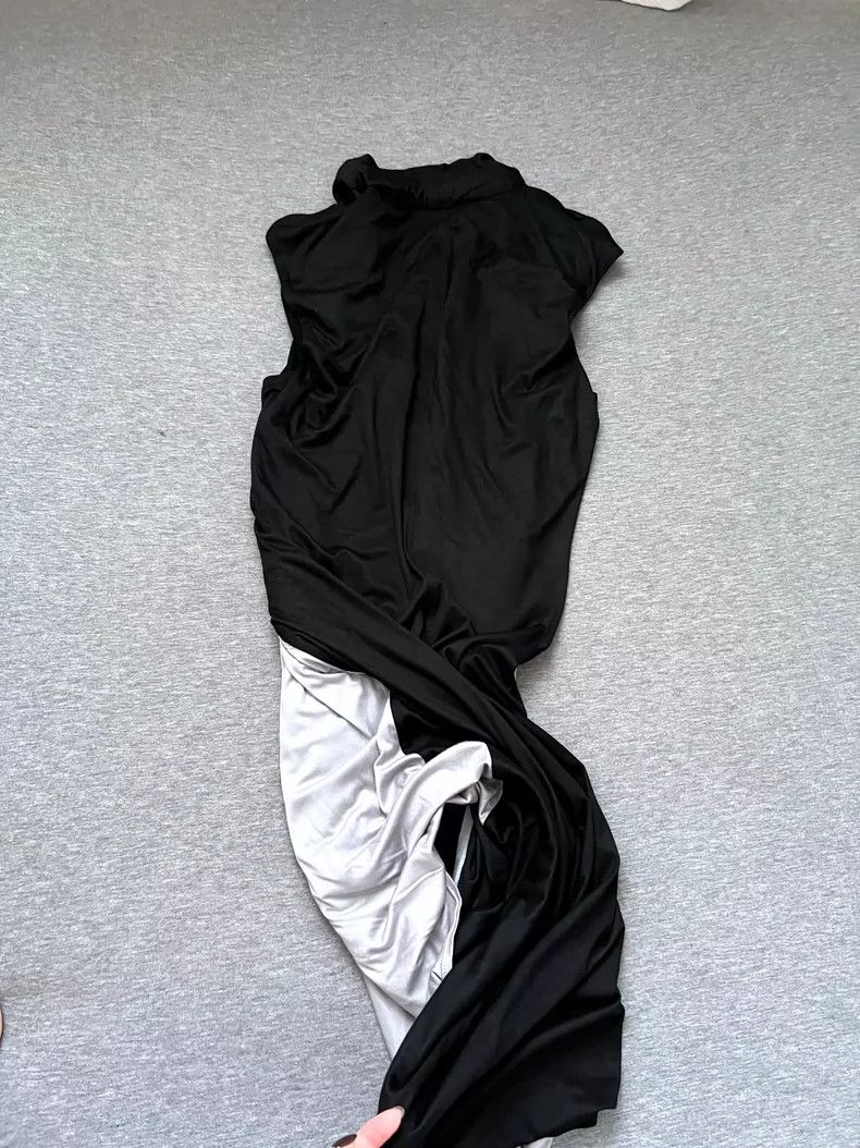 Helmut Lang helmut lang Modern gray stitching dress 2504-Nextarrow Size S / US 4 / IT 40 - 4 Thumbnail