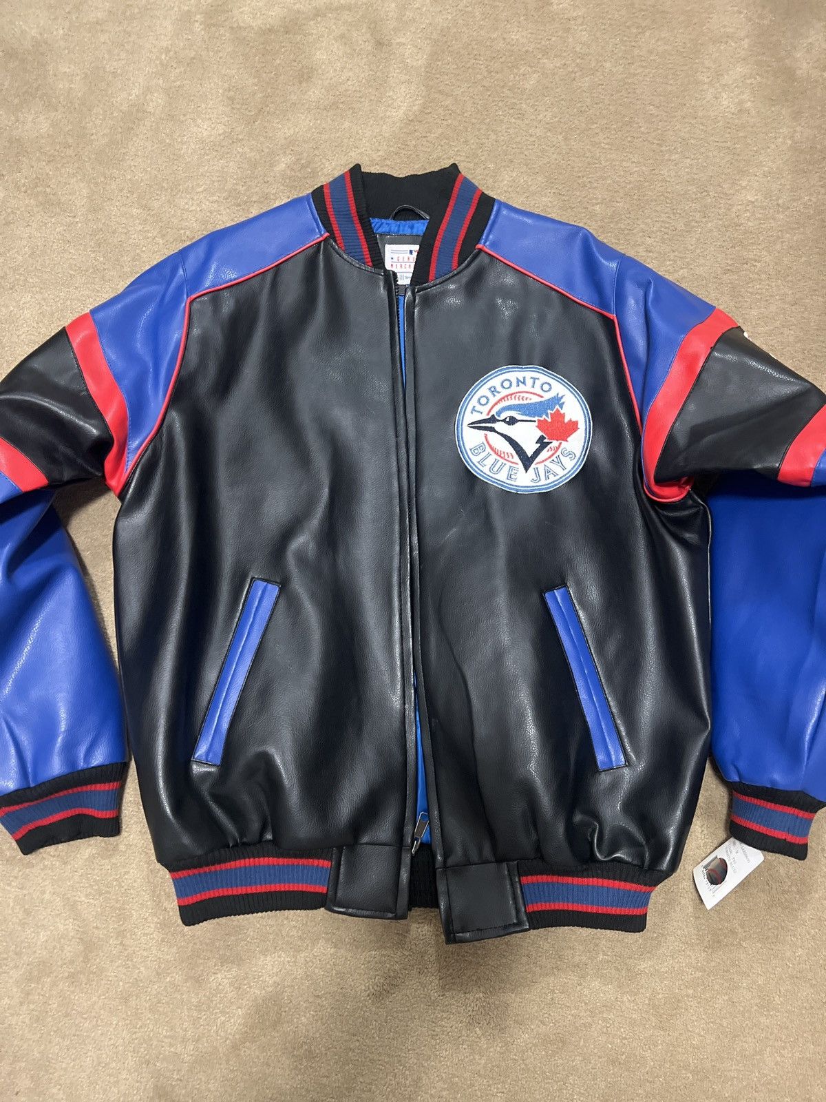 MLB × Vintage Vintage Bluejays MLB post game leather jacket by Carl Banks Size US M / EU 48-50 / 2 - 1 Thumbnail