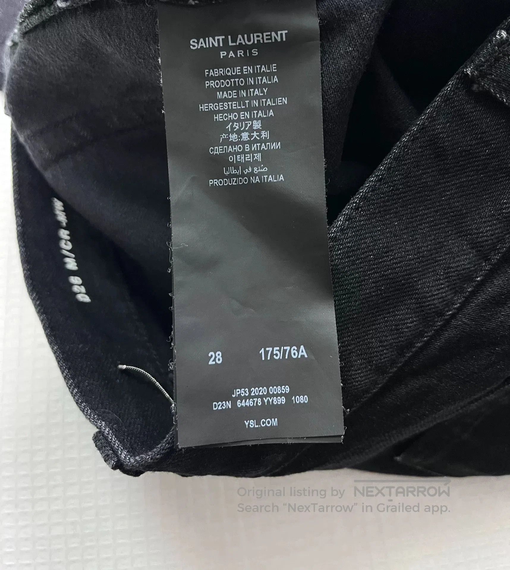 Saint Laurent Paris Saint Laurent Black Jeans. Size 28" / US 6 / IT 42 - 8 Thumbnail