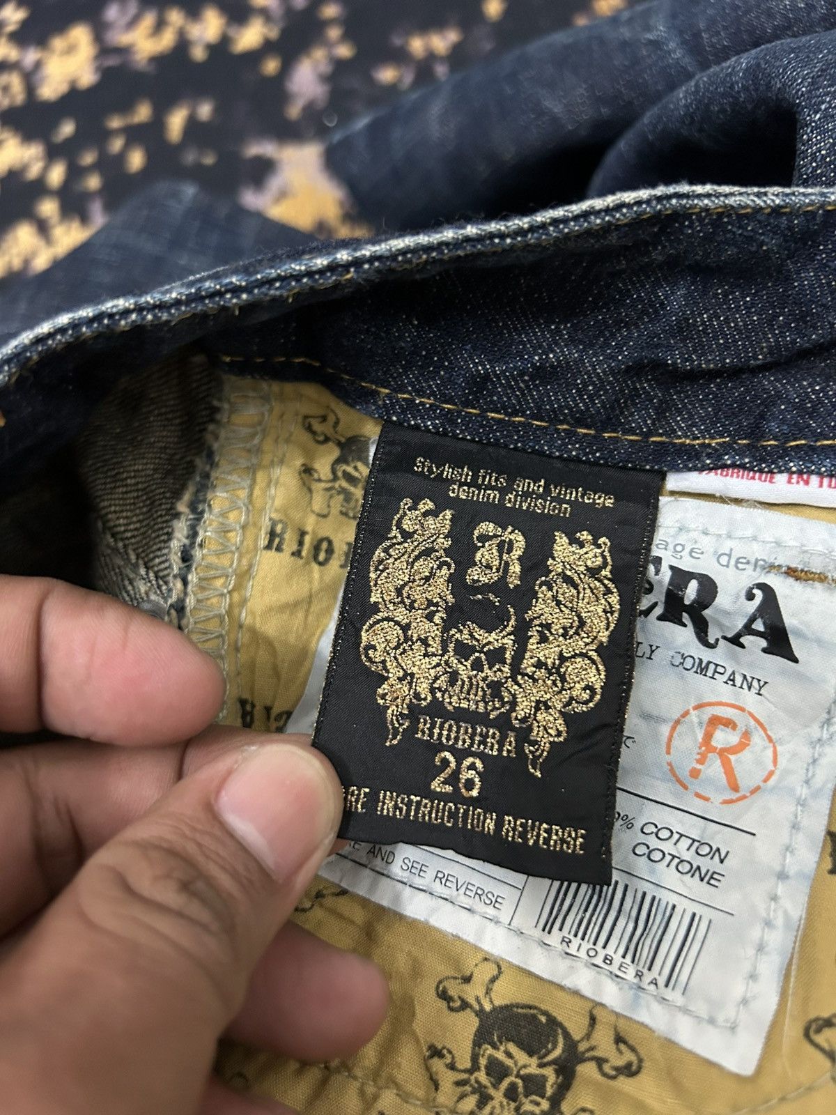 Tornado Mart Riobera Whiskered Studed Pocket Back Jeans Size US 30 / EU 46 - 16 Thumbnail
