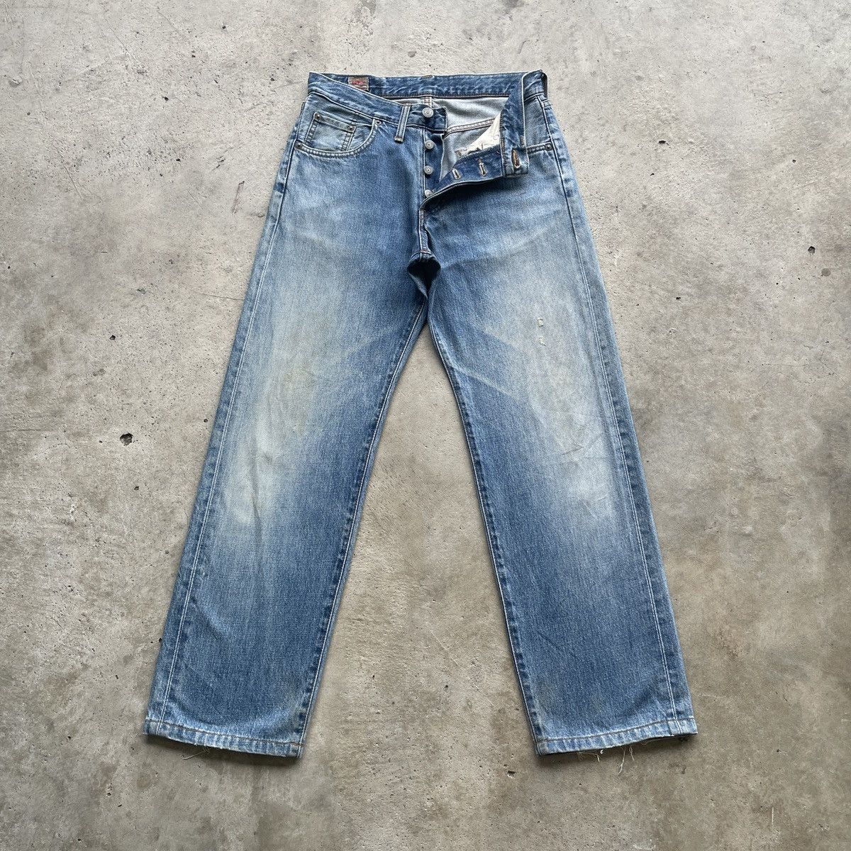 Edwin Vintage Edwin 503 Baggy Jeans Faded Denim Pants W28x28.5 Size US 28 / EU 44 - 1 Thumbnail