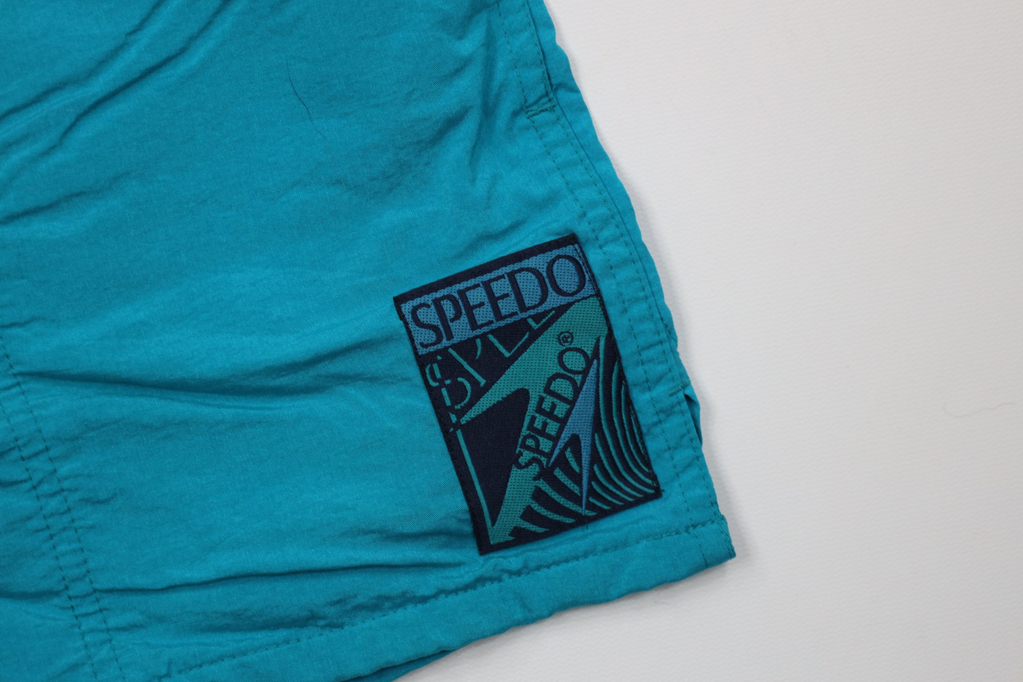Speedo Vintage 90s Speedo Spell Lined Above Knee Shorts Swim Trunks Size US 38 / EU 54 - 5 Thumbnail