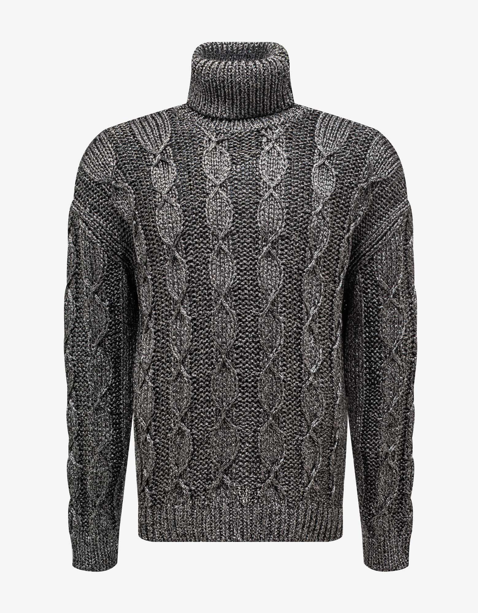 image of Saint Laurent Paris Grey Turtleneck Sweater, Men's (Size Small)