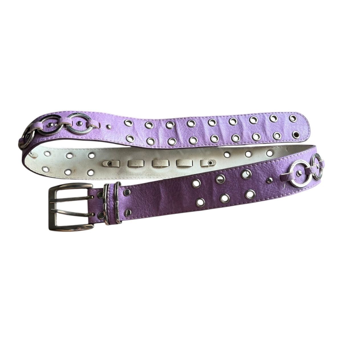 Japanese Brand Japanese Double Grommet Ring Studded Belt Size 30 - 2 Thumbnail