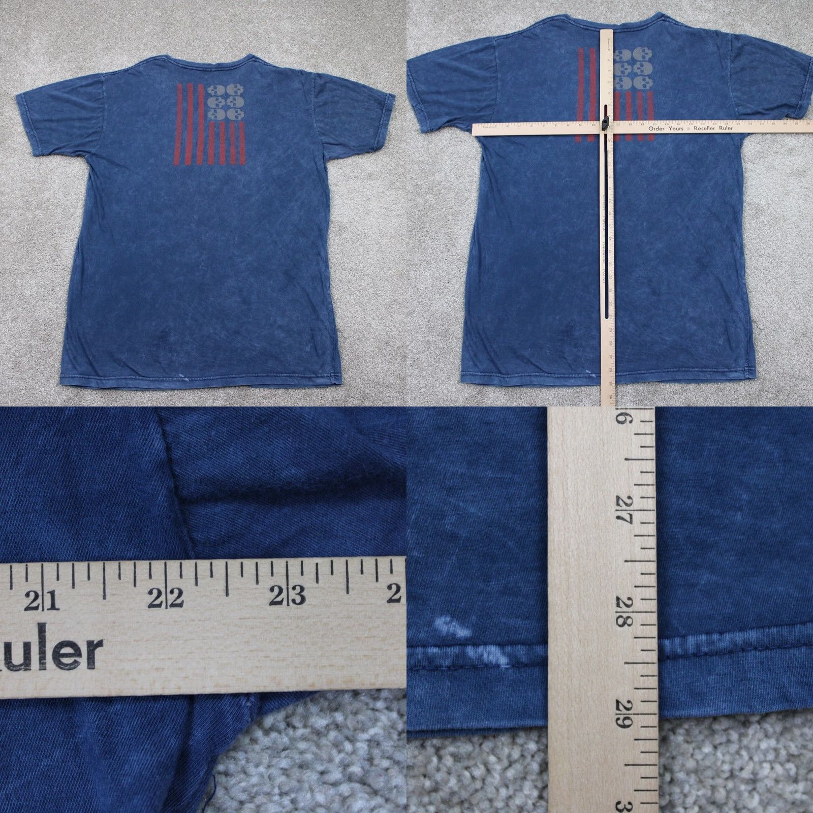 Vintage Rebel Saints Shirt Adult XL Blue Motorcycle Graphic Print S/S T-Shirt Motorcycle Theme Size US XL / EU 56 / 4 - 8 Thumbnail
