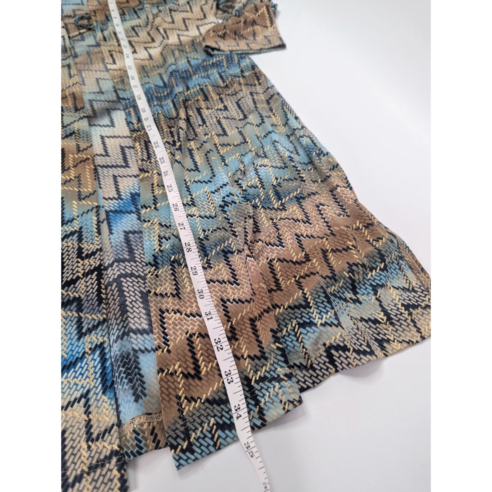 Vintage Chico's Travelers Long Cardigan Womens M/8 Chevron Print Front Tie Shirt Sweater Open Front All Seasons Lightweight Casual Womens Size M / US 6-8 / IT 42-44 - 5 Thumbnail