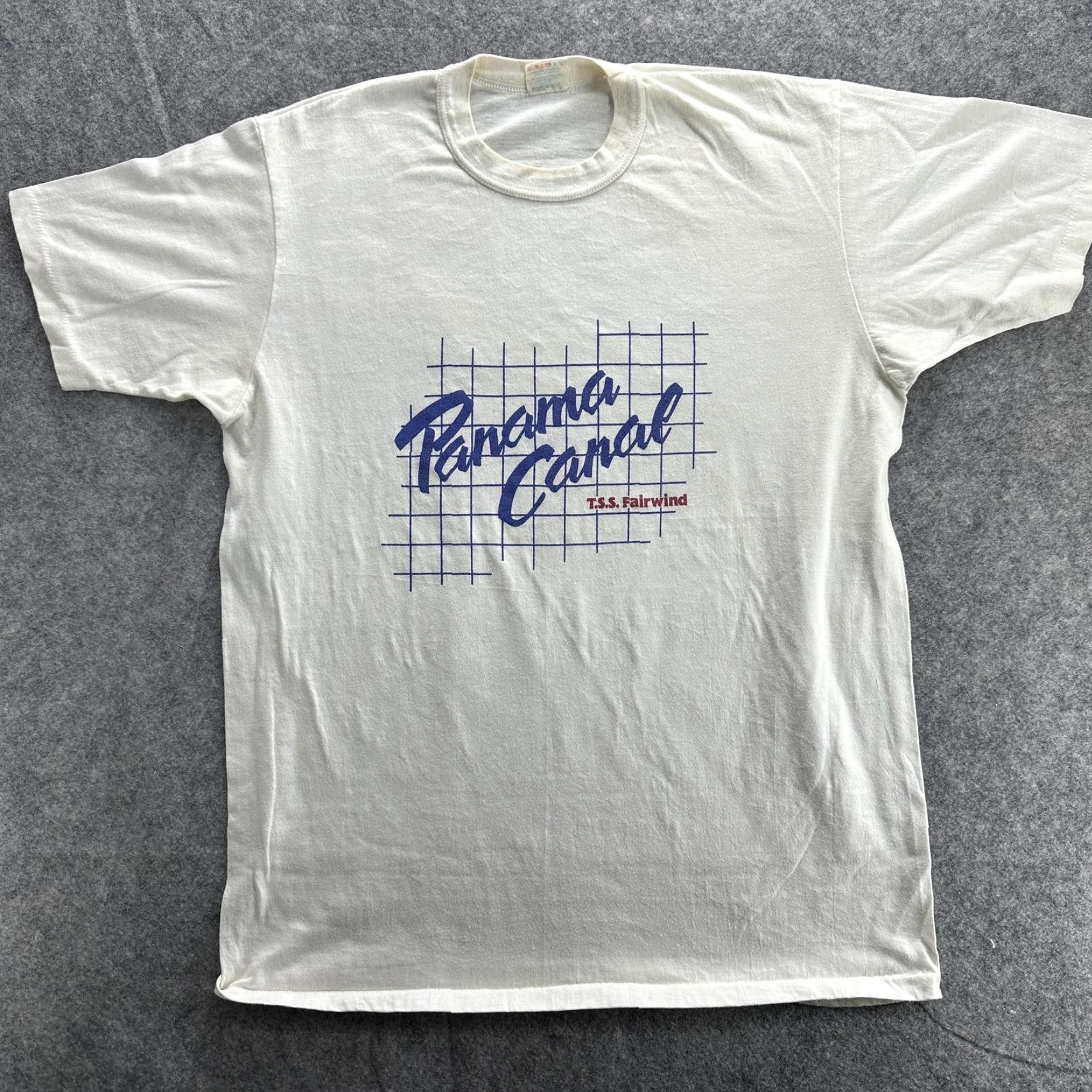 Vintage VINTAGE Panama Canal Shirt Mens XL TSS Fairwind Cruise Graphic Travel Tee 80s Size US XL / EU 56 / 4 - 2 Thumbnail