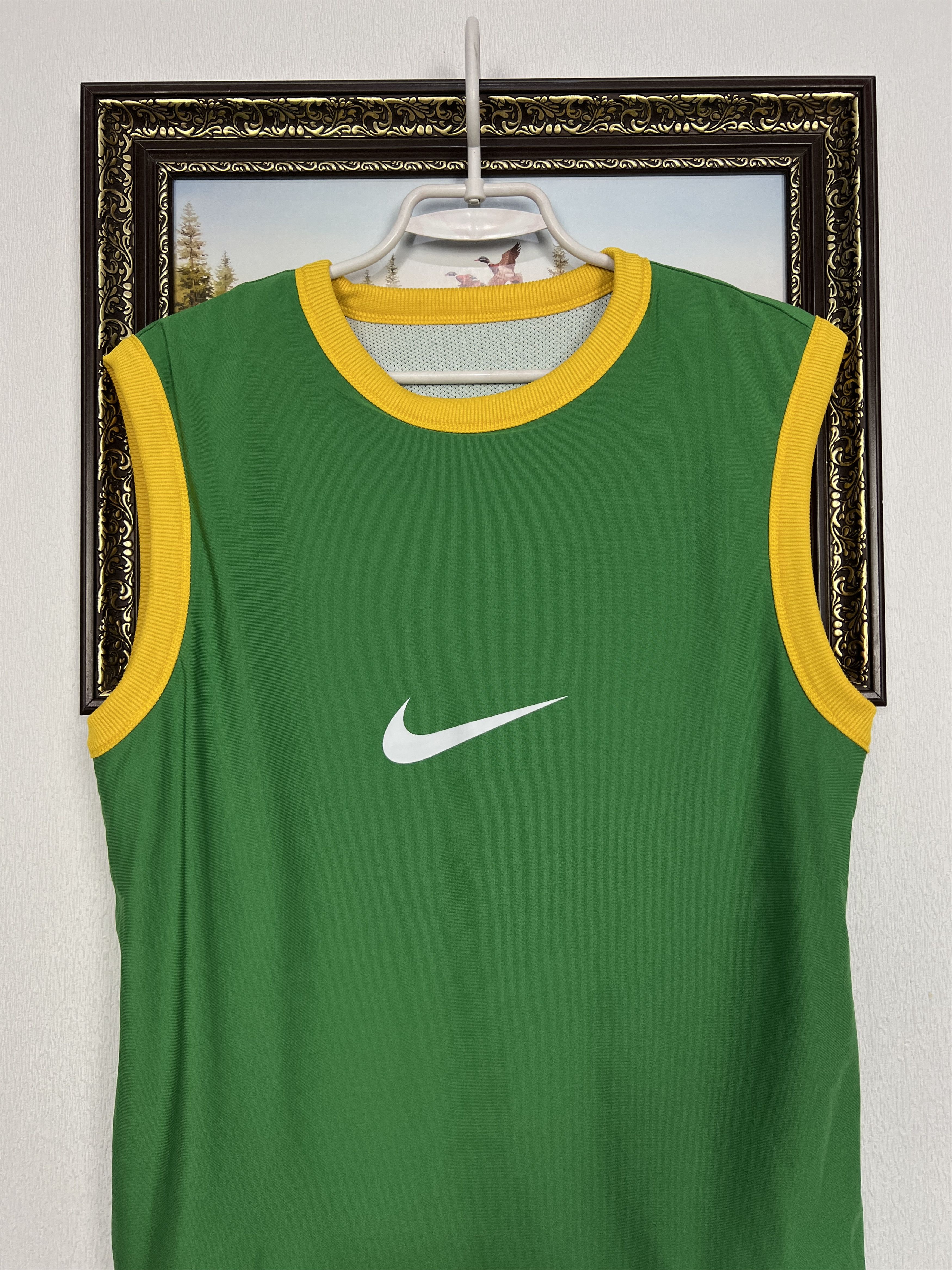 Nike Brazil Reversible Train Shirt Vest Soccer National Jersey Size M / US 6-8 / IT 42-44 - 8 Thumbnail