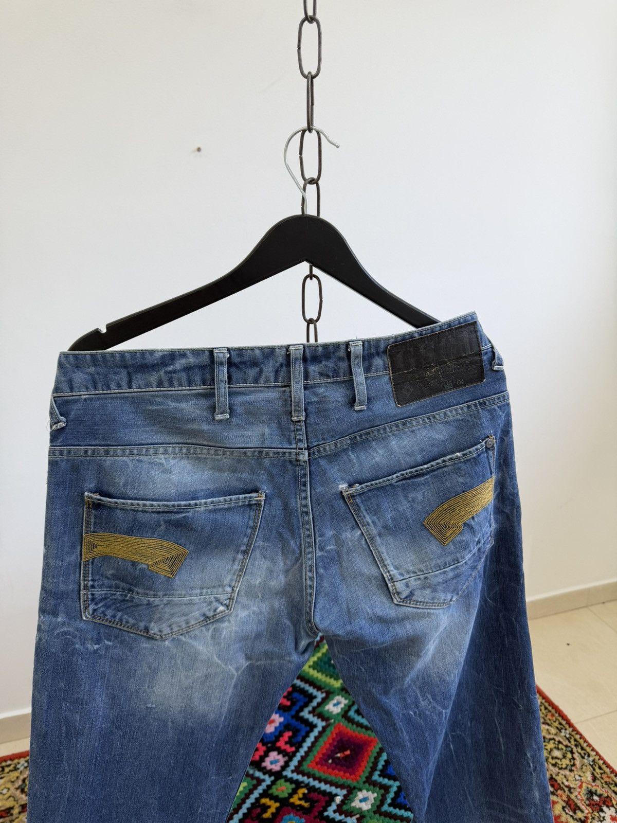 G-Star 00s G Star Tornado Mart Style Buckle Back Washed Denim Jeans Size US 32 / EU 48 - 11 Thumbnail