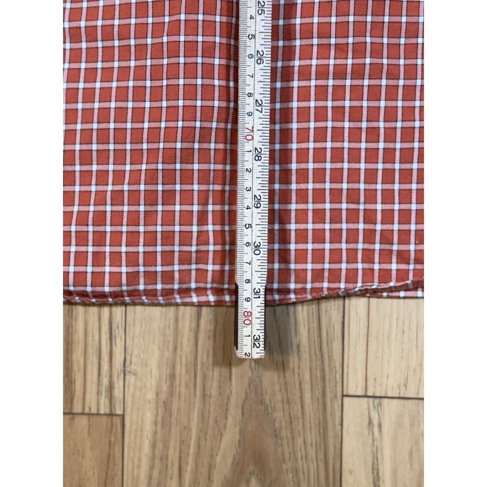 Eddie Bauer Eddie Bauer Button Shirt Mens LT Large Tall Relaxed Fit Orange White Plaid Size US L / EU 52-54 / 3 - 8 Thumbnail
