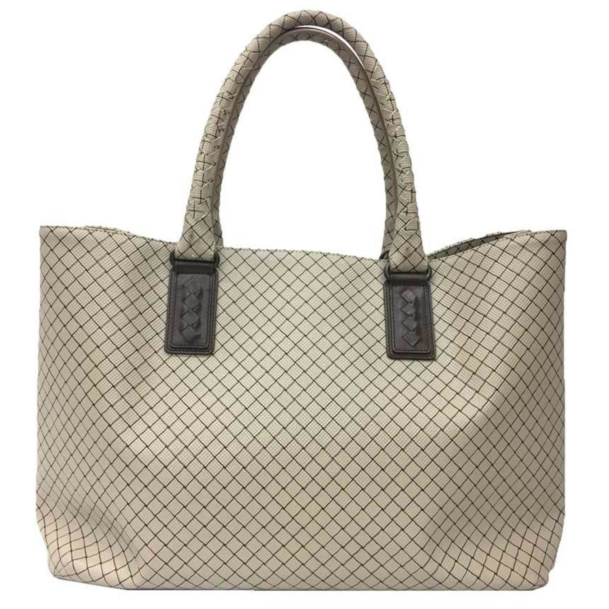 Bottega Veneta Marco Polo Tote Bag 222498 Light Gray/Brown