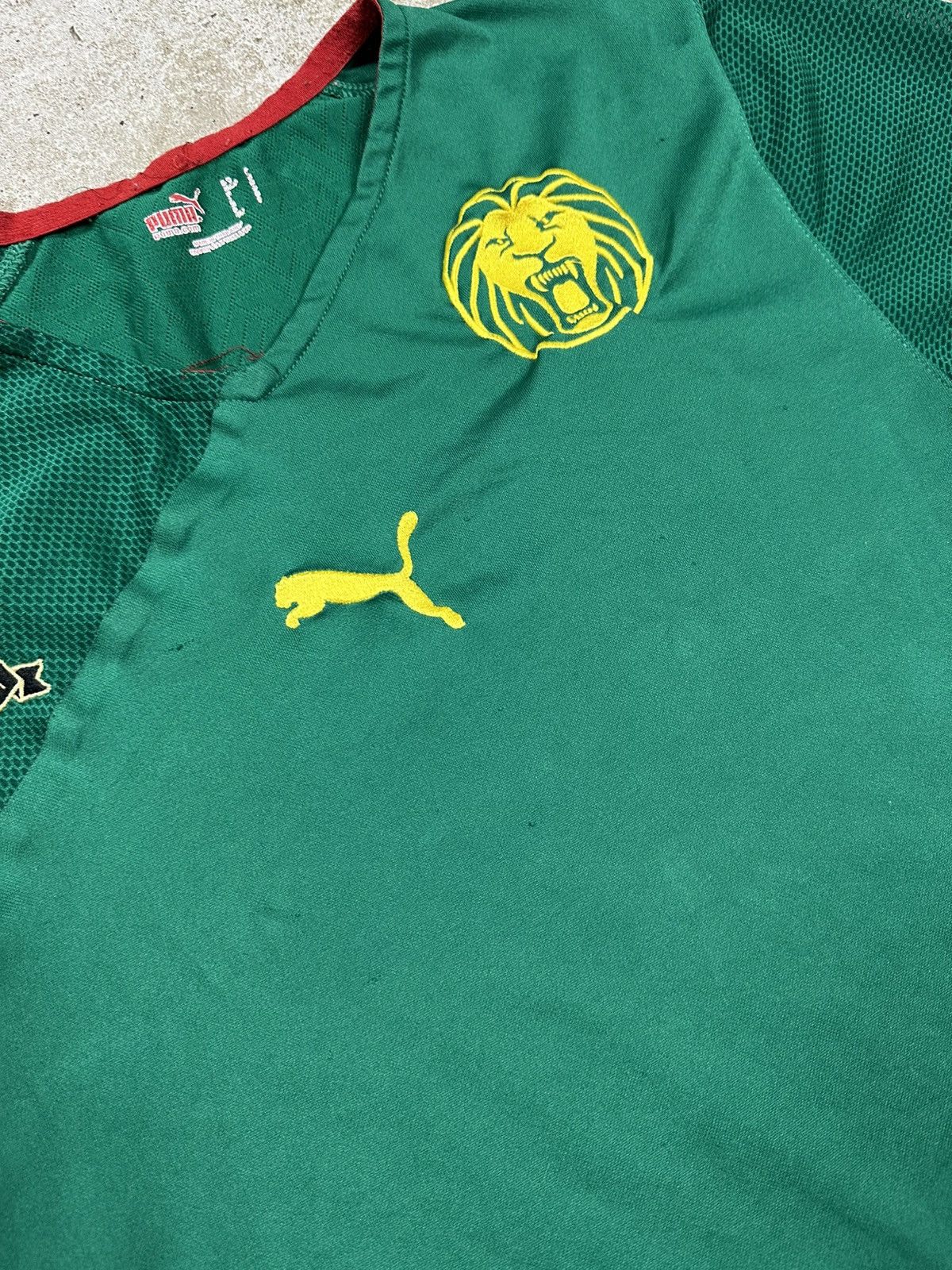 Puma × Vintage Puma x Cameroon 2010/2011 Home Jersey T Shirt Soccer Size US S / EU 44-46 / 1 - 6 Thumbnail