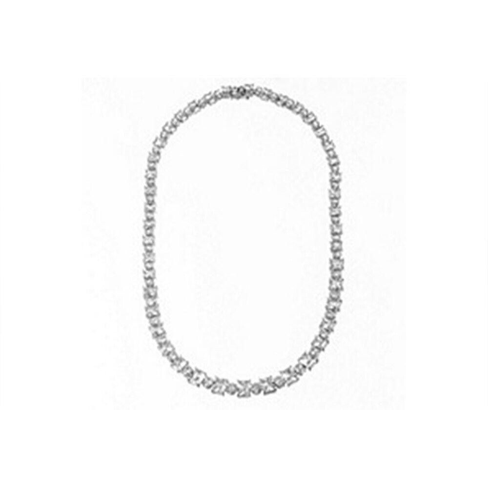 Designer Sterling Silver and Emerald Zirconia CZ Eternity Necklace Size ONE SIZE - 1 Thumbnail