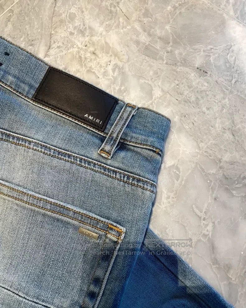 Amiri Amiri Size 32 Blue watercolor rendering patchwork Thrash MX Size US 32 / EU 48 - 3 Thumbnail
