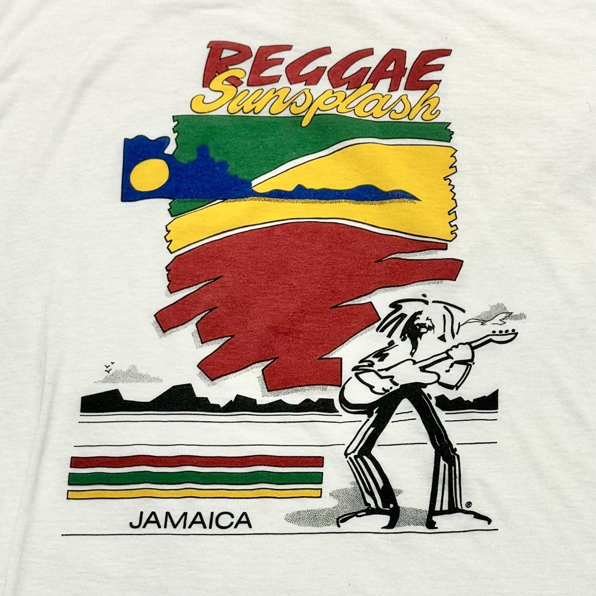 Vintage VINTAGE 80s JAMAICA REGGAE TEE! Size US L / EU 52-54 / 3 - 1 Thumbnail