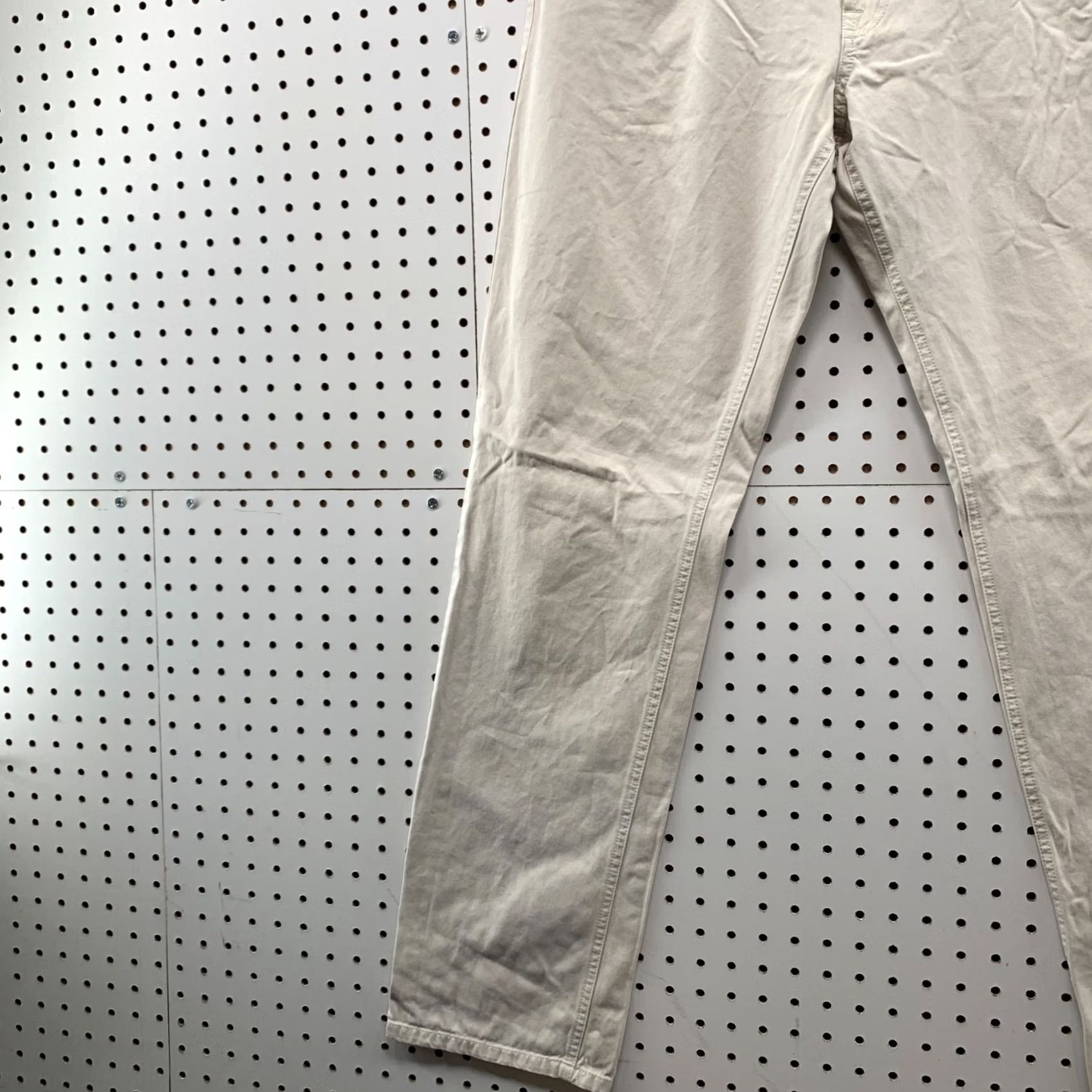 Peter Millar Peter Millar Chino Pants Men 35x33 Beige Micro Striped Flat Front Pima Cotton Size US 35 - 4 Thumbnail