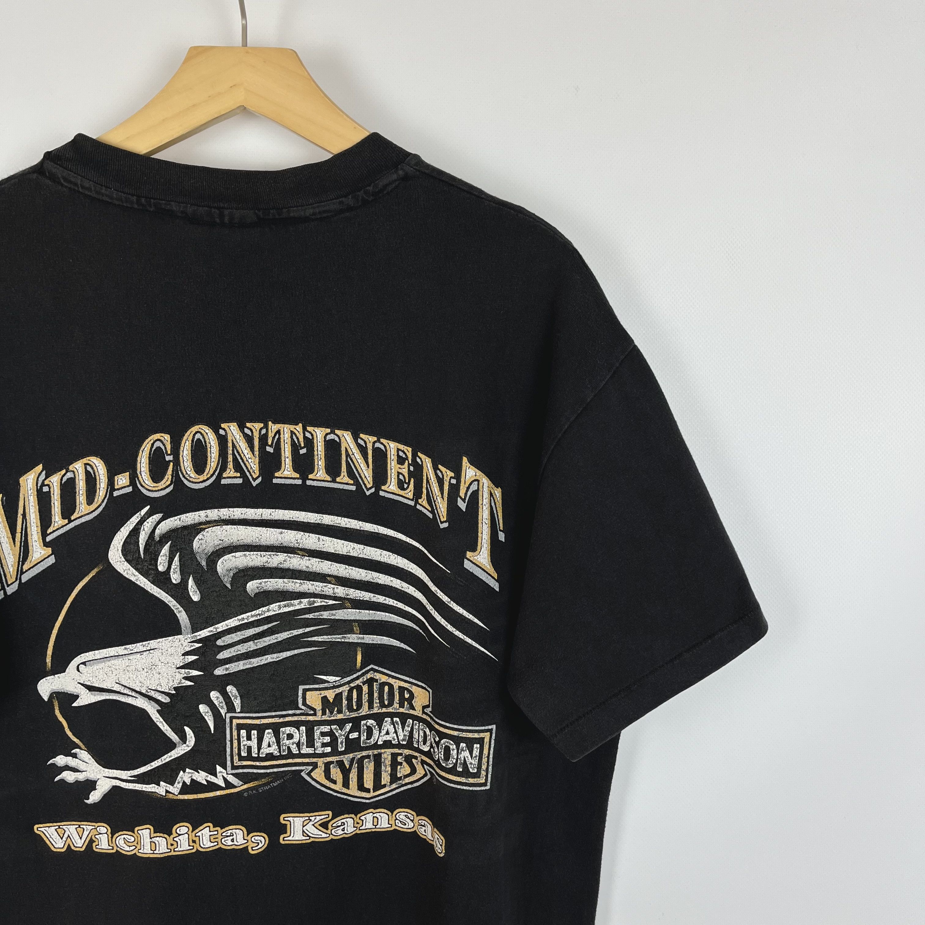 Harley Davidson Vintage Harley Davidson Wings Over America T Shirt 90’s Size US L / EU 52-54 / 3 - 17 Thumbnail