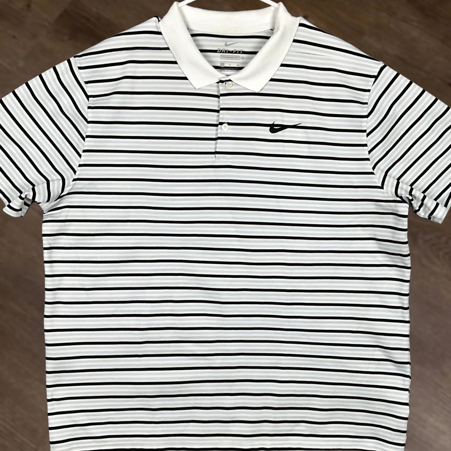 Nike × Supreme XXL Supreme x Nike Stripe Rugby polo Tshirt black