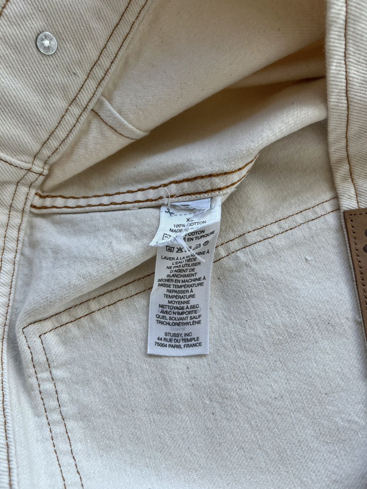 Stussy Stussy Denim Work Jacket Natural XL Size US XL / EU 56 / 4 - 8 Thumbnail