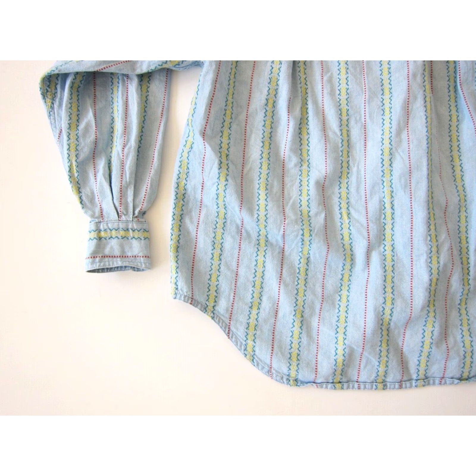 Liz Claiborne VINTAGE Liz Claiborne Wear Cotton Blue Stripe Button-Down Long Sleeve Shirt PS Size S / US 4 / IT 40 - 6 Thumbnail